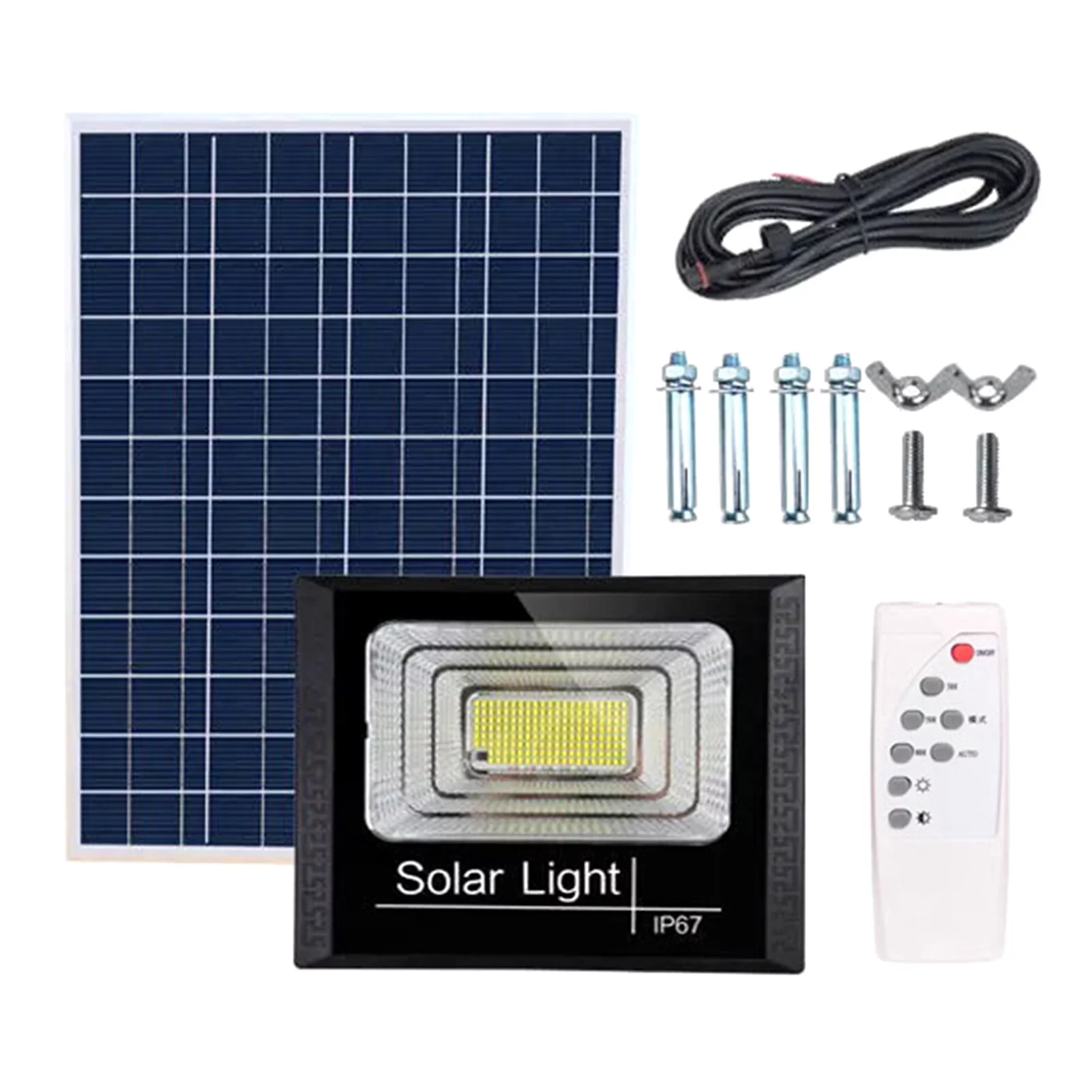 Neoglint Waterproof Solar Powered Wall Lamp, LED Light with Remote Controller, Perfect for Courtyard & Pathway