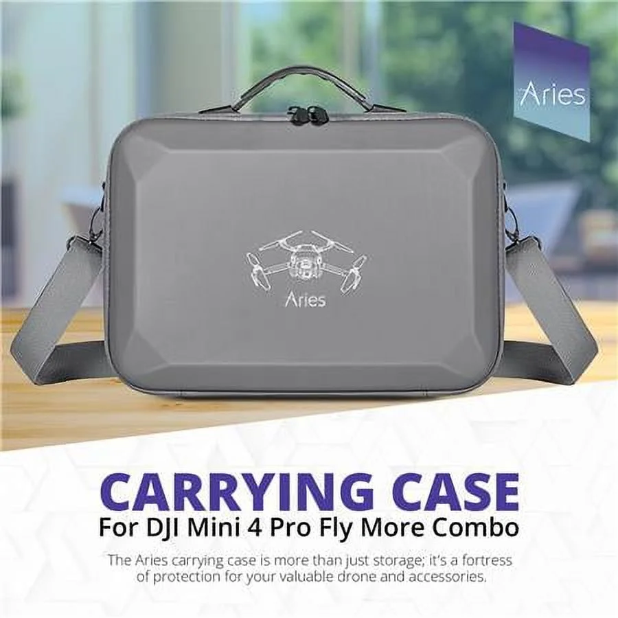 Carrying Case for DJI Mini 4 Pro Fly More Combo and RC 2 Controller, Gray