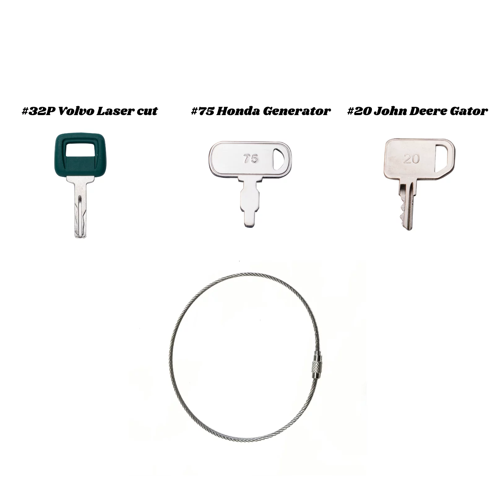 WAH LIN PARTS 39 Heavy Equipment Keys/Premium Construction Ignition Key Set Fits Caterpillar, Case, JD, Komatsu, Kubota, Yanmar, Daewoo, Hyster, Takeuchi, Ford, New Holland and More