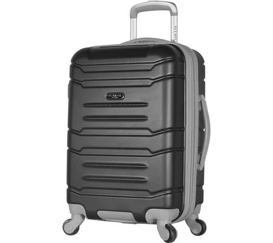 Olympia U.S.A. Denmark 3-Piece Expandable Hardcase Luggage Set with Spinner Wheels, Black