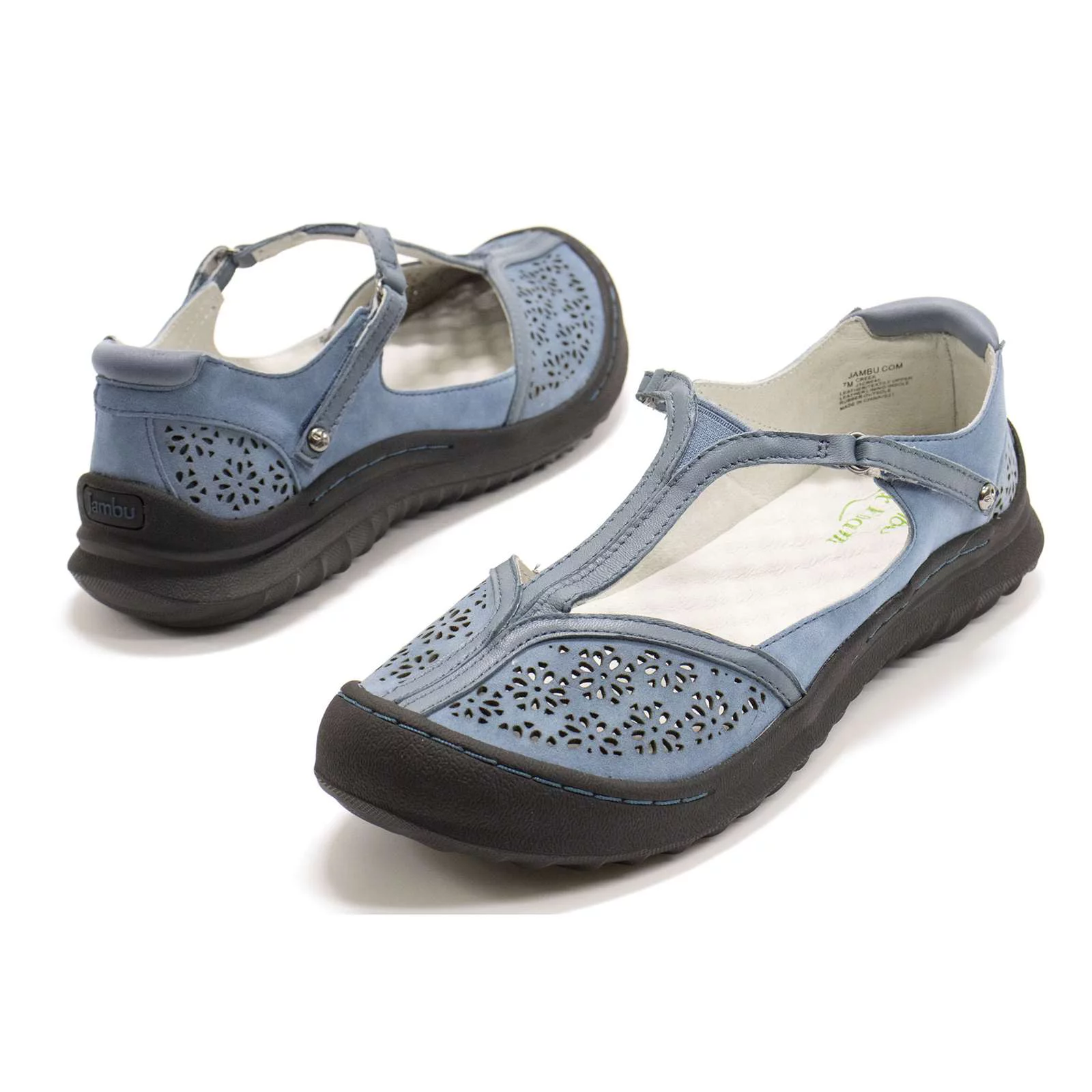 Jambu Women's Creek Mary Jane Flats, Denim,9 M US