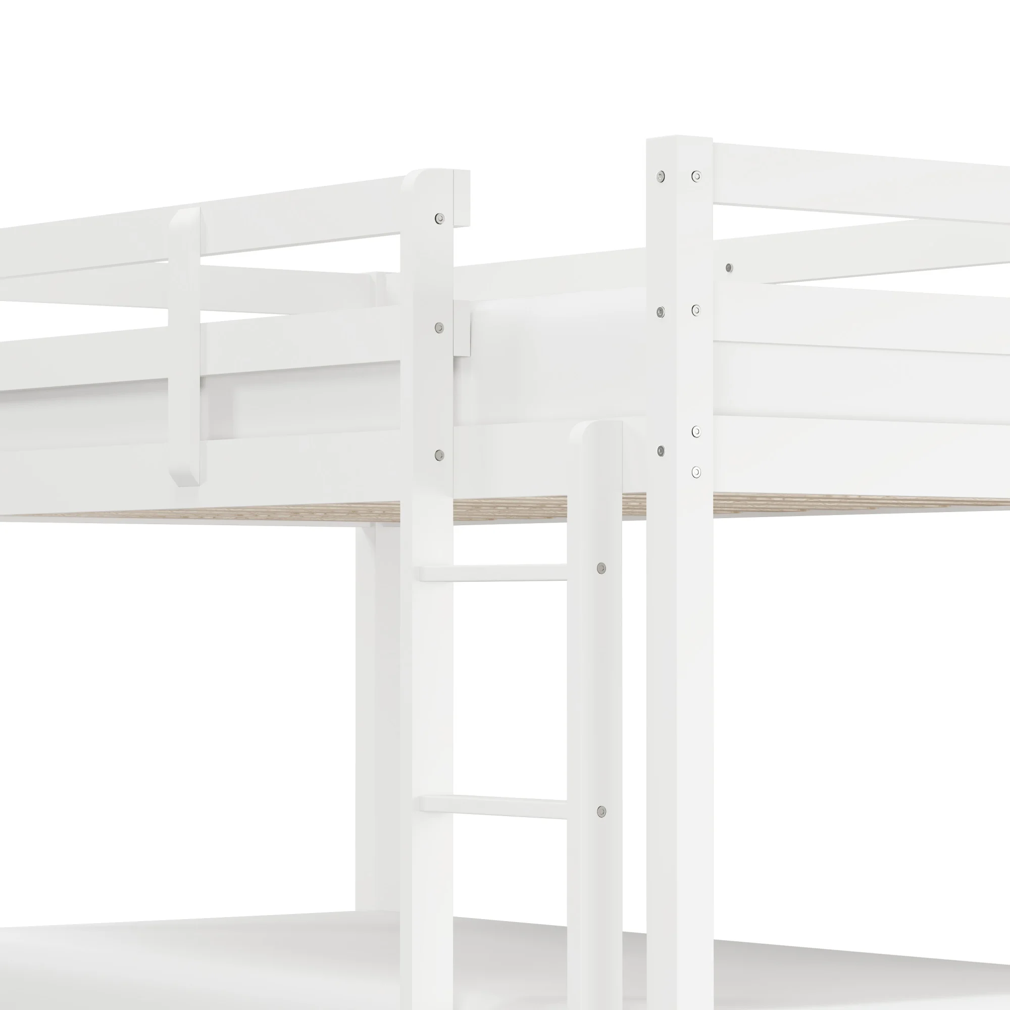 Hillsdale Kids and Teen Caspian Wood Twin Over Twin Bunk Bed, White