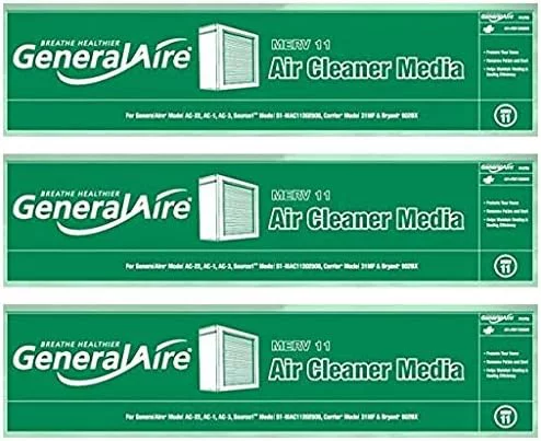 GeneralAire Pleated Media filter 12758 General 3-PACK SPECIAL