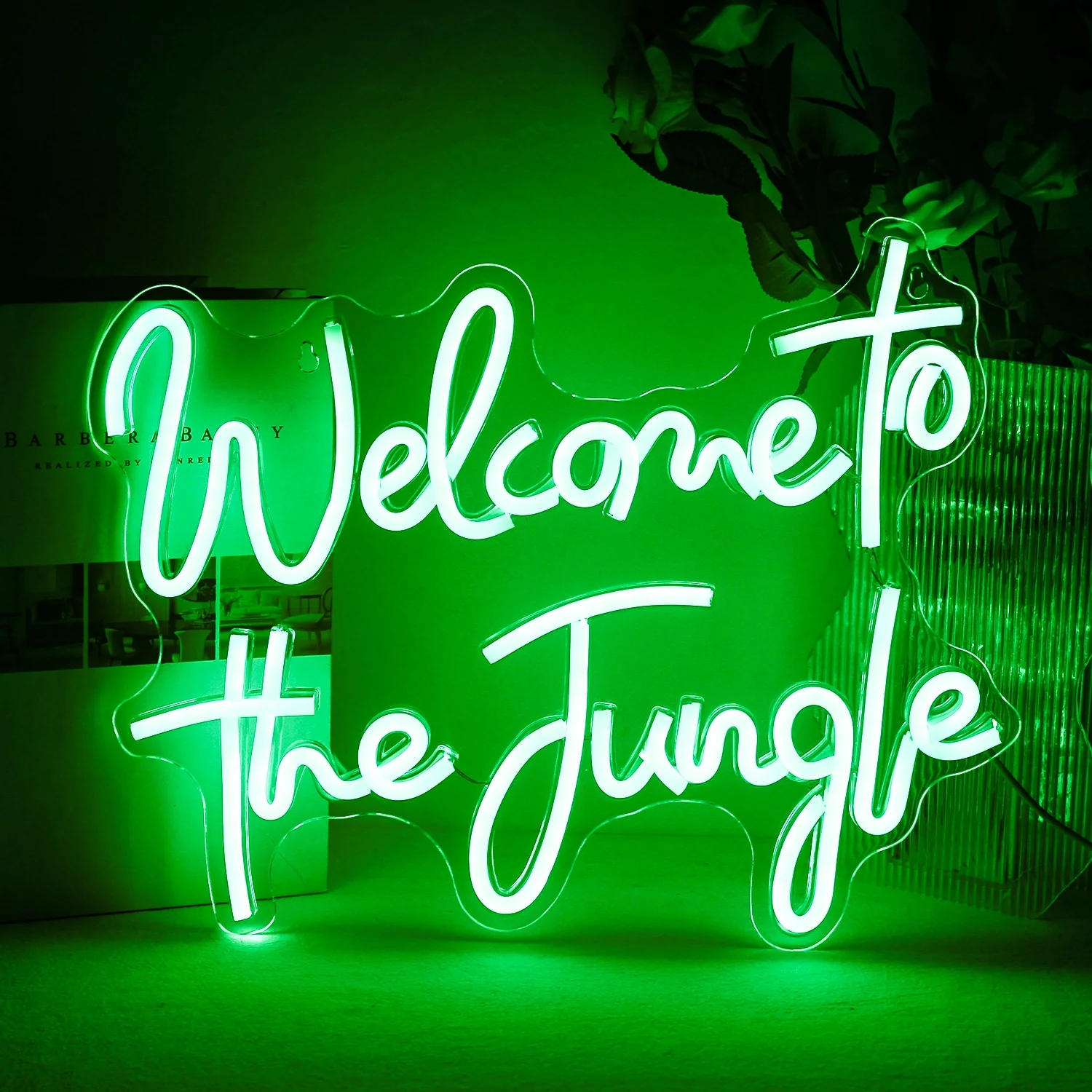 Wanxing Welcome to the Jungle LED Neon Light Signs USB Power for Bedroom Bar Club Party Wedding Wall Decoration