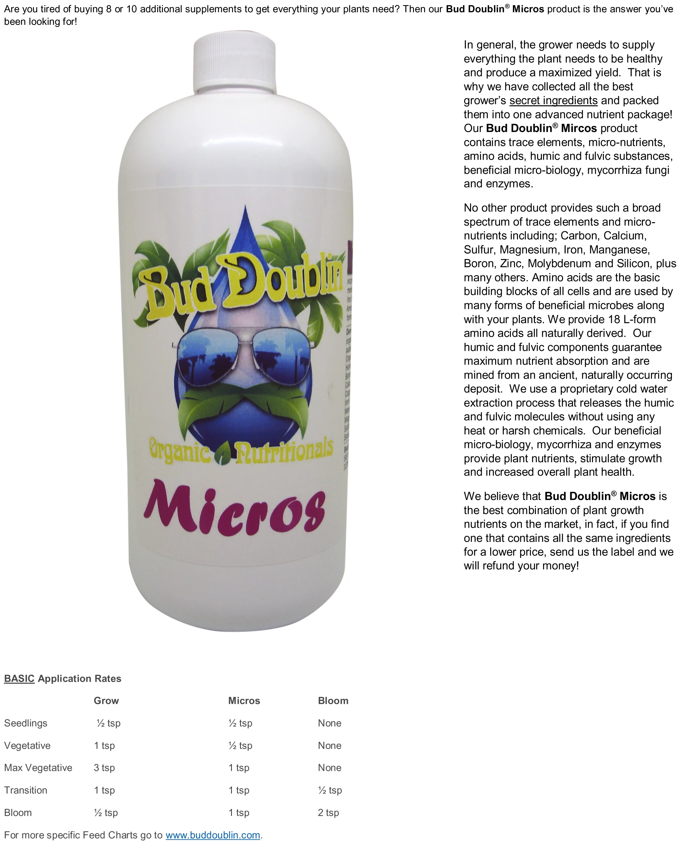 Bud Doublin Grower's 3 Pack- Micros, Grow & Bloom