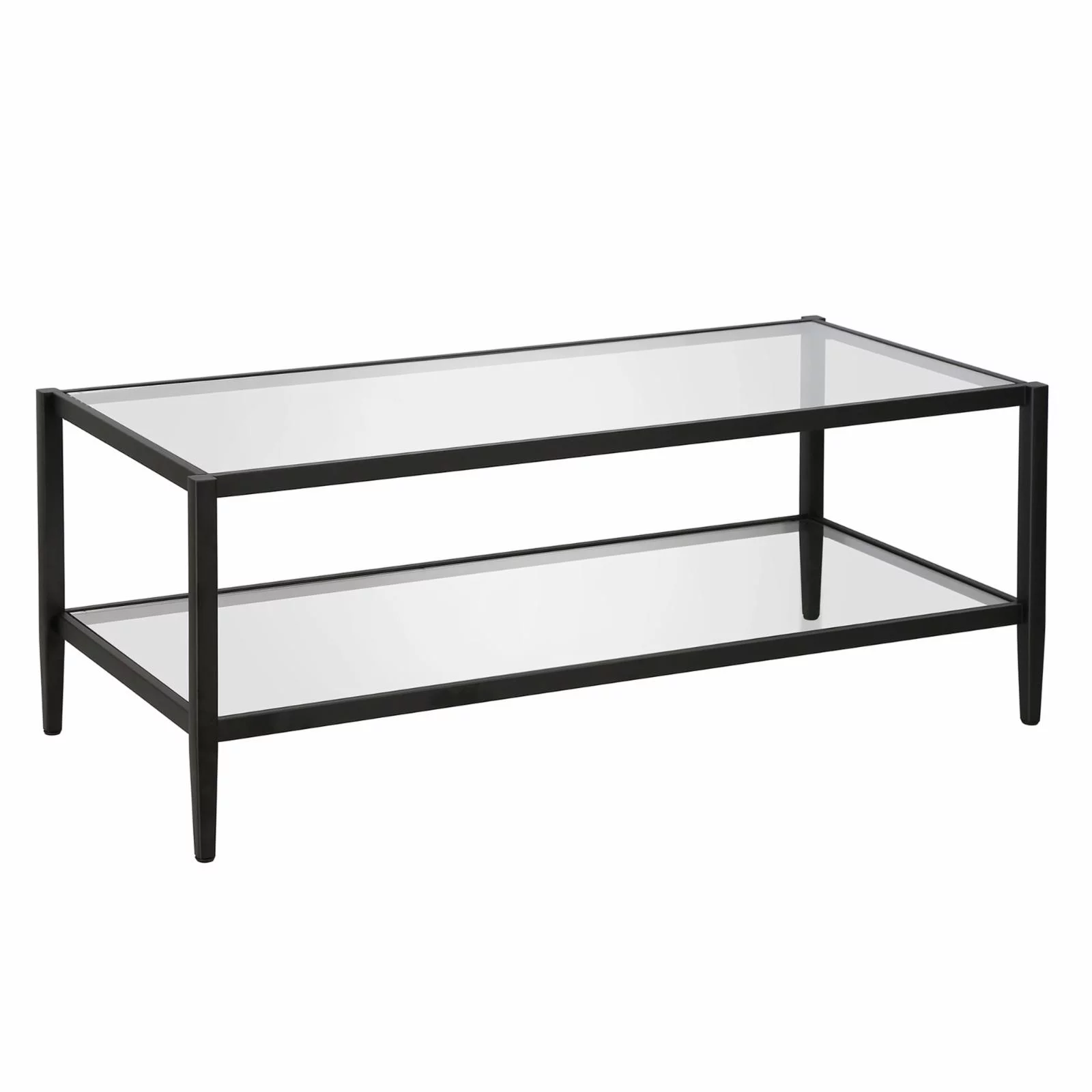 Evelyn&Zoe Coffee Table with Glass Top