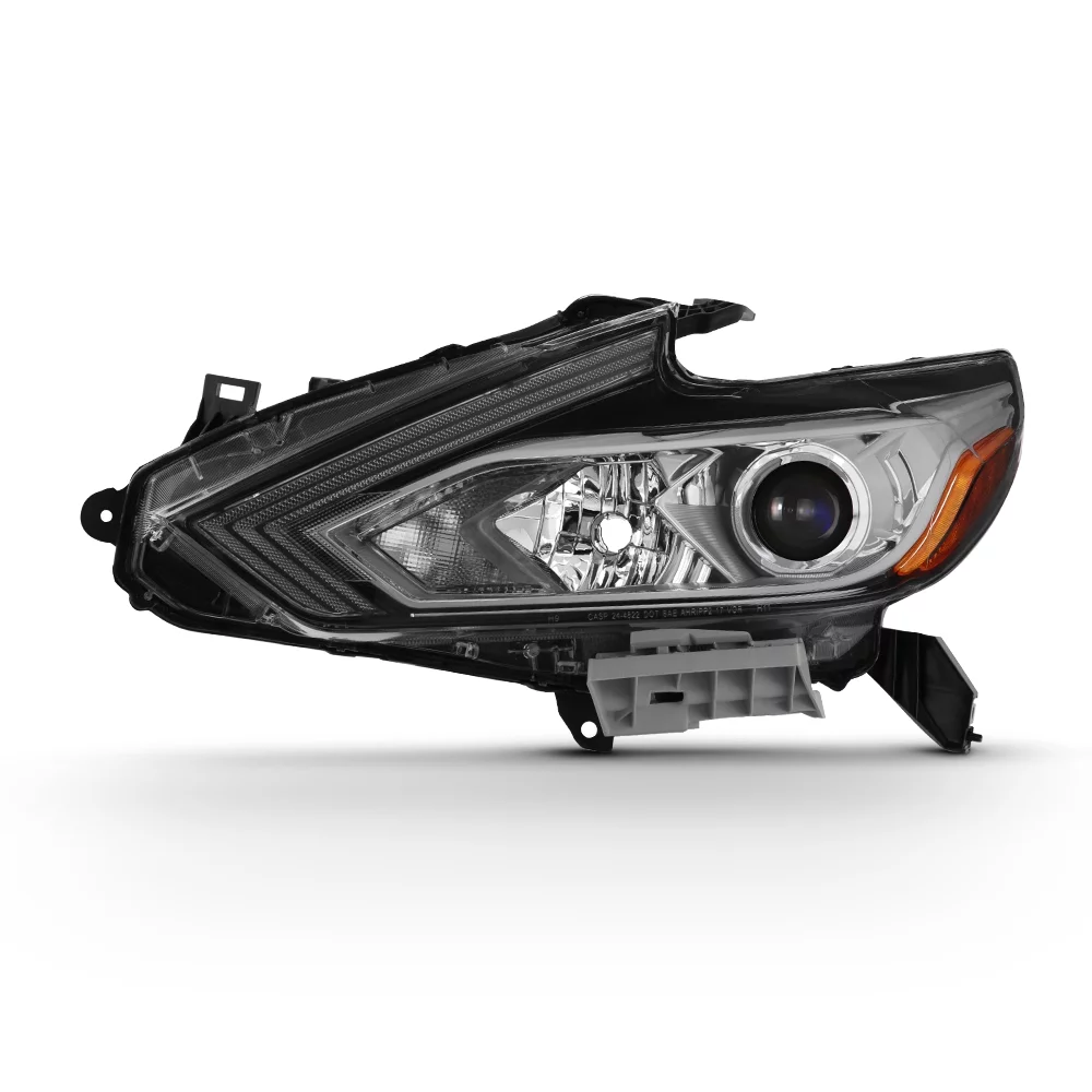 AKKON - For 2016-18 Altima 4DRs Driver Side Only Projector Headlight Assembly Chrome Housing Clear Lens