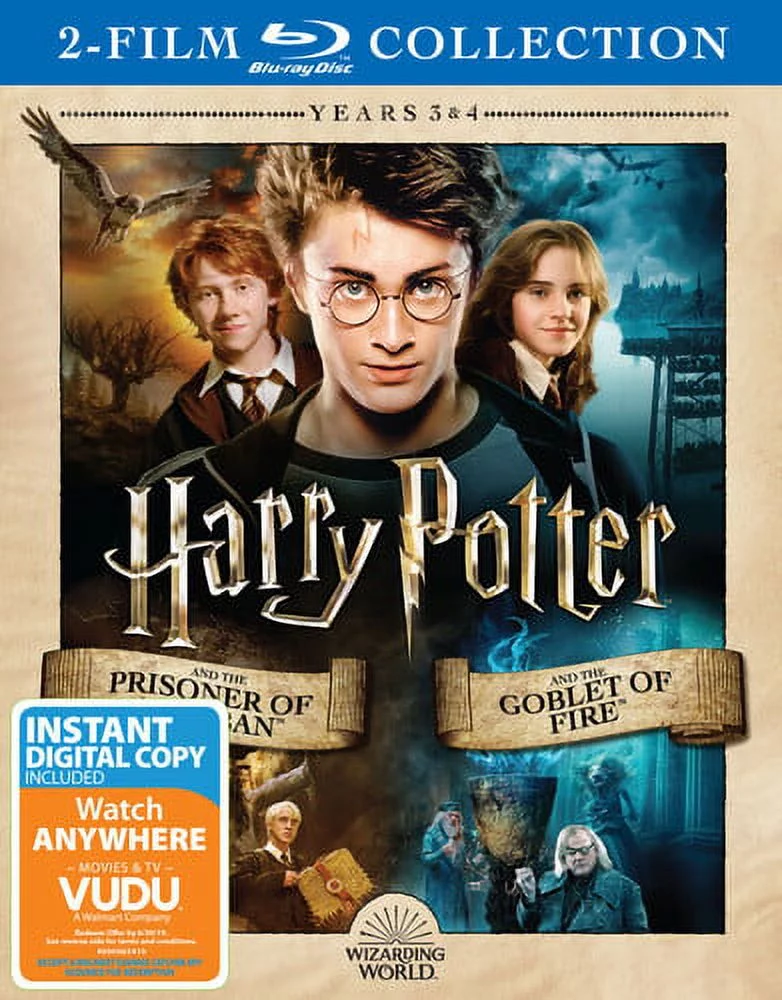 HP3 Prisoner Azkaban / HP4 Goblet of Fire (Blu-ray + Digital Copy) (Walmart Exclusive)