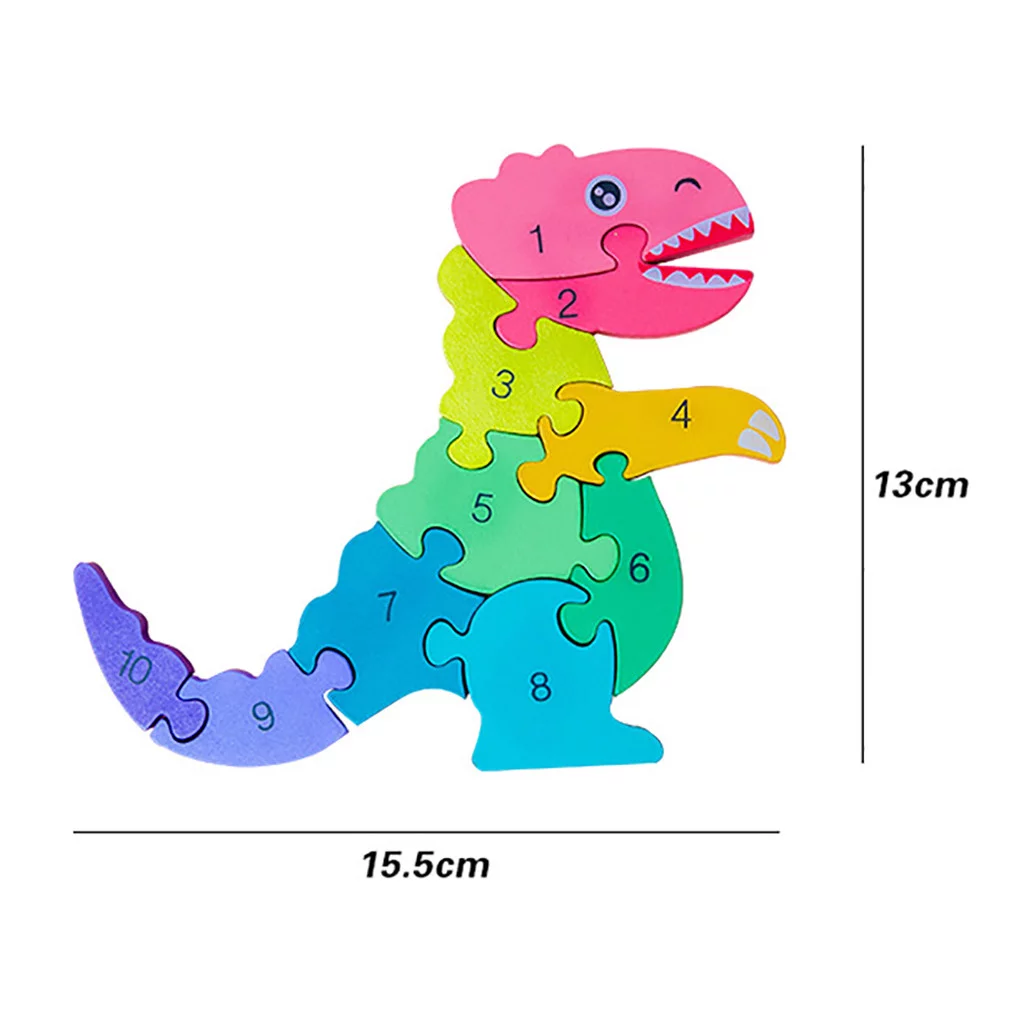 BOLUOYI Toys for Ages 8-13 Under 20 4Th of July Children Preschool Educational Digital Dinosaur Puzzle Birthday Toy Boys