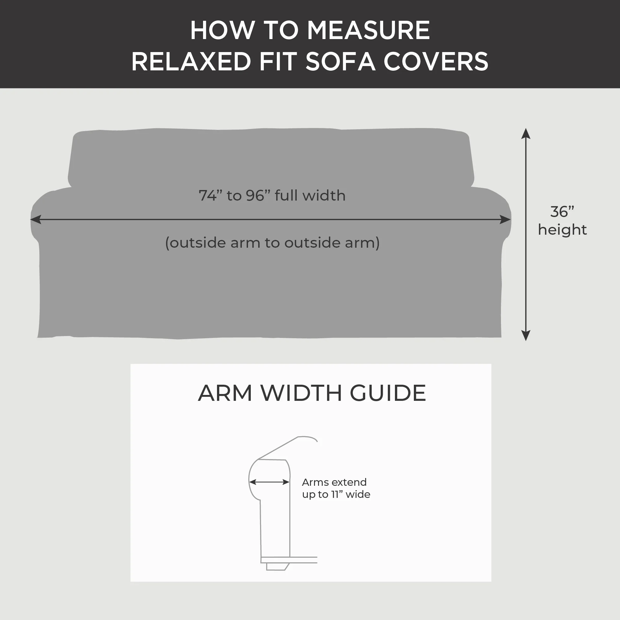 SureFit  Duck 1 Piece T Cushion Sofa Slipcover Natural