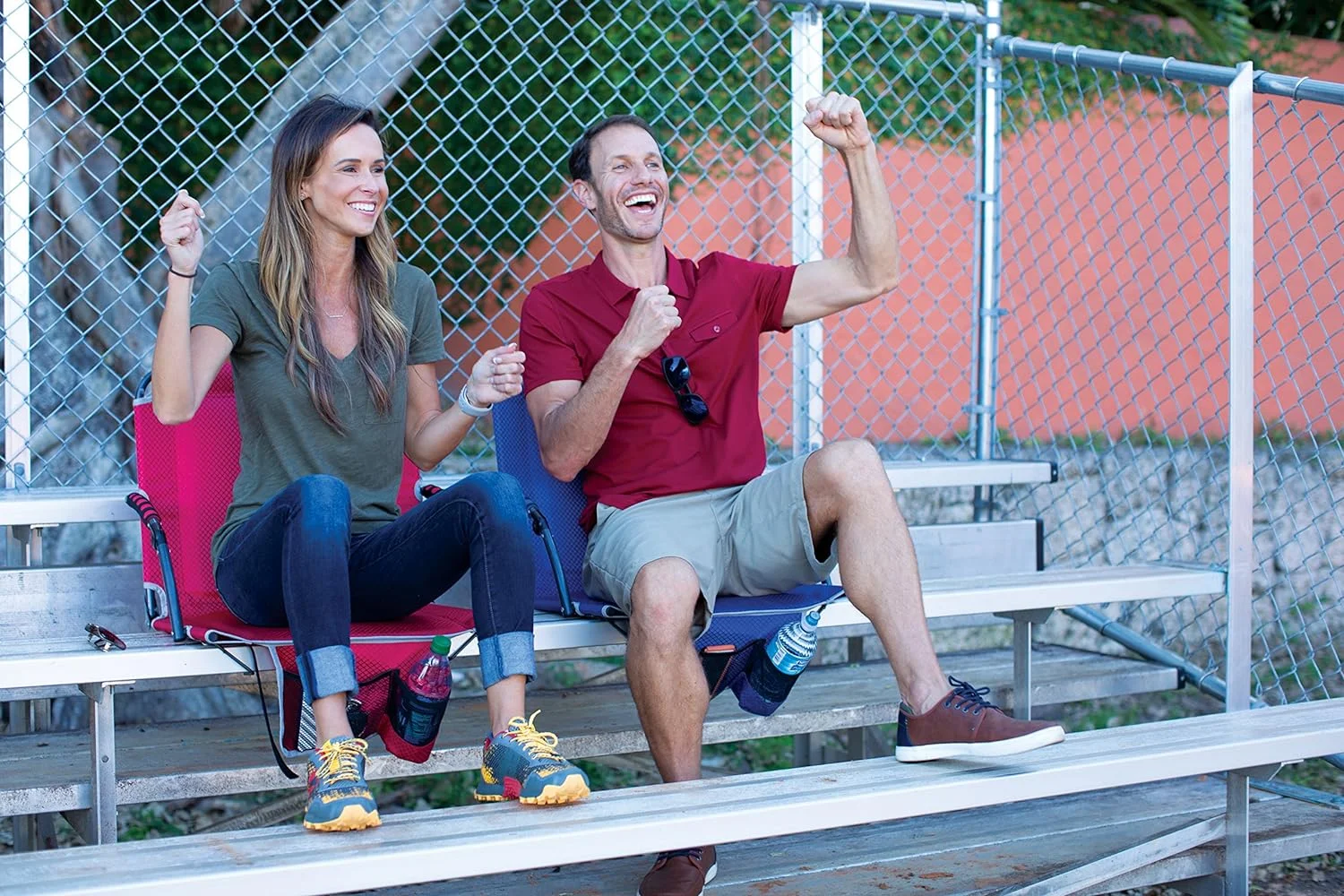 Rio Gear  Stadium Chair With Wrapped Arms, Red