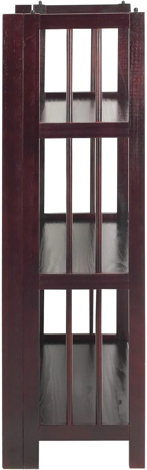 3 Shelf Folding Stackable Bookcase, 27.5