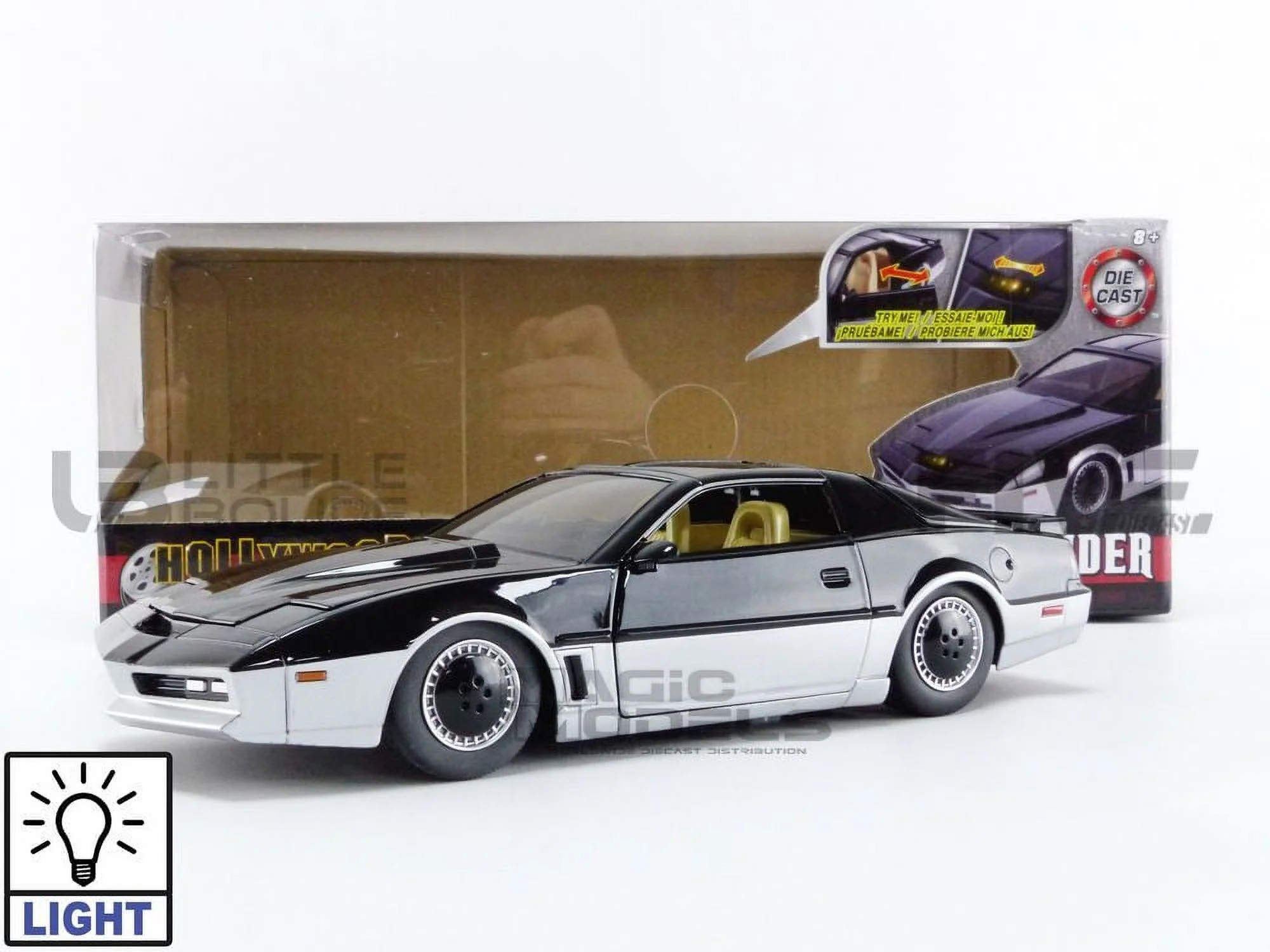 Jada Toys Hollywood Rides Knight Rider K A R 1982 Pontiac Firebird 1 24 Diecast Vehicle with Light Up Feature