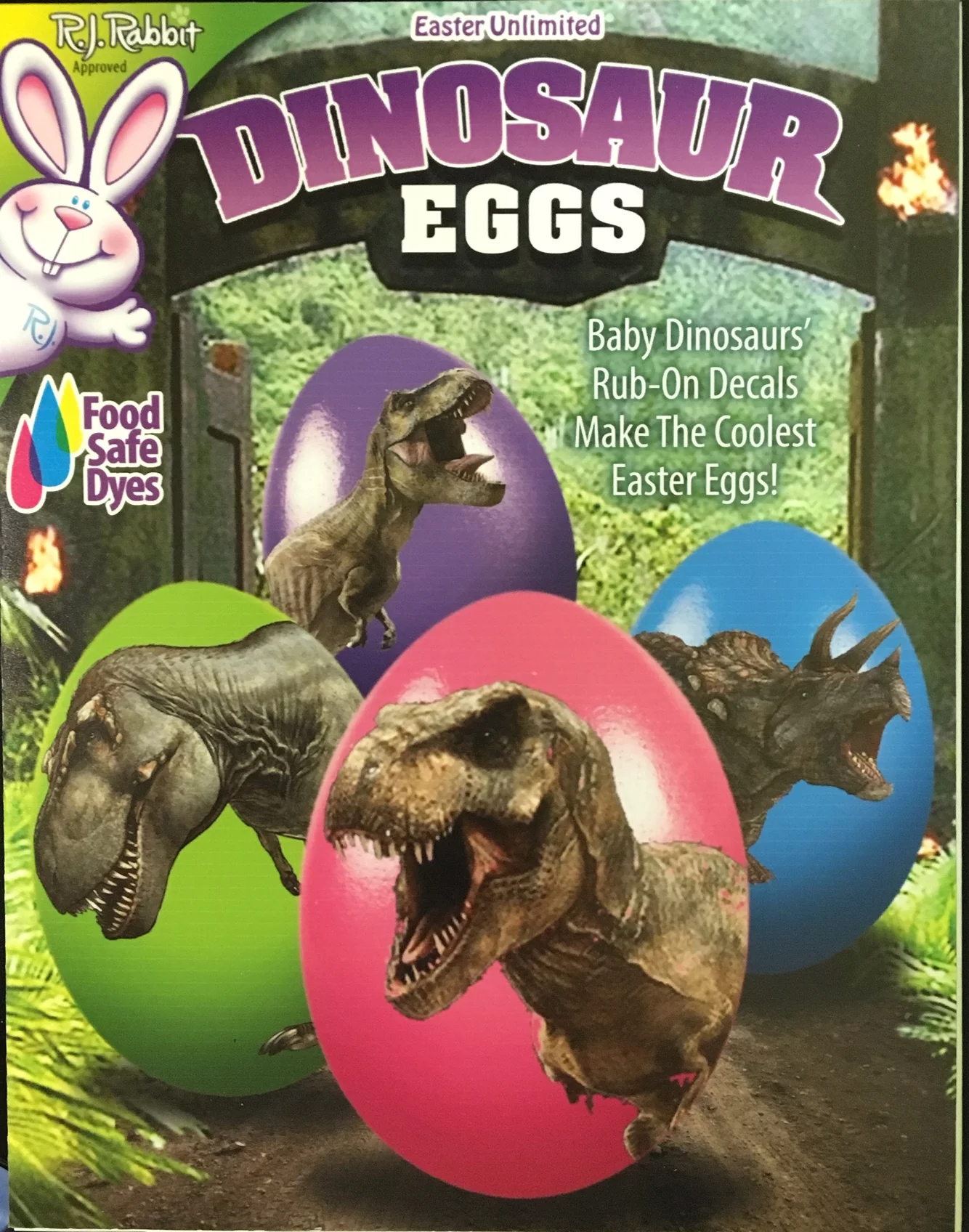 R.J. Rabbit® DINOSAUR EGGS decorating kit  by Easter Unlimited