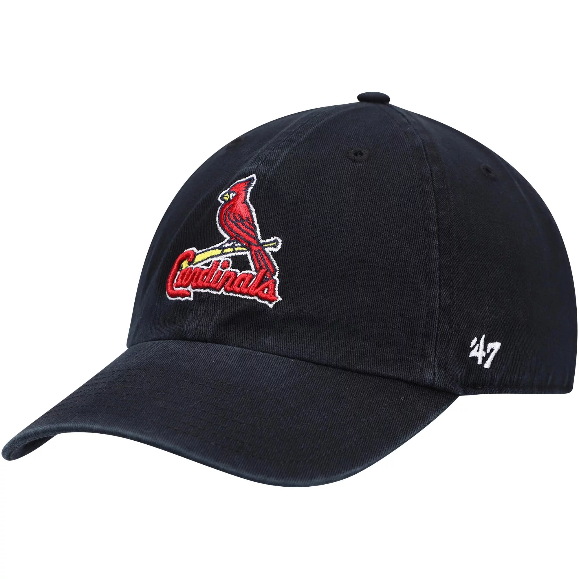 Men's '47 Black St. Louis Cardinals Clean Up Adjustable Hat - OSFA