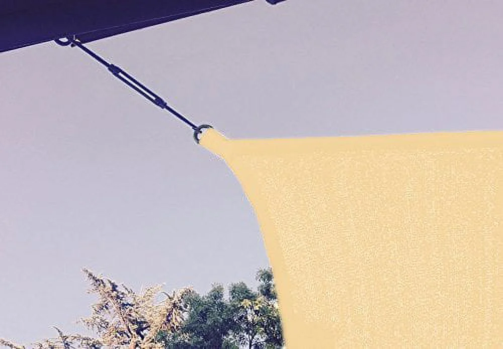 Shatex Patio Awning Breathable Shade Panel 10x20ft Tan