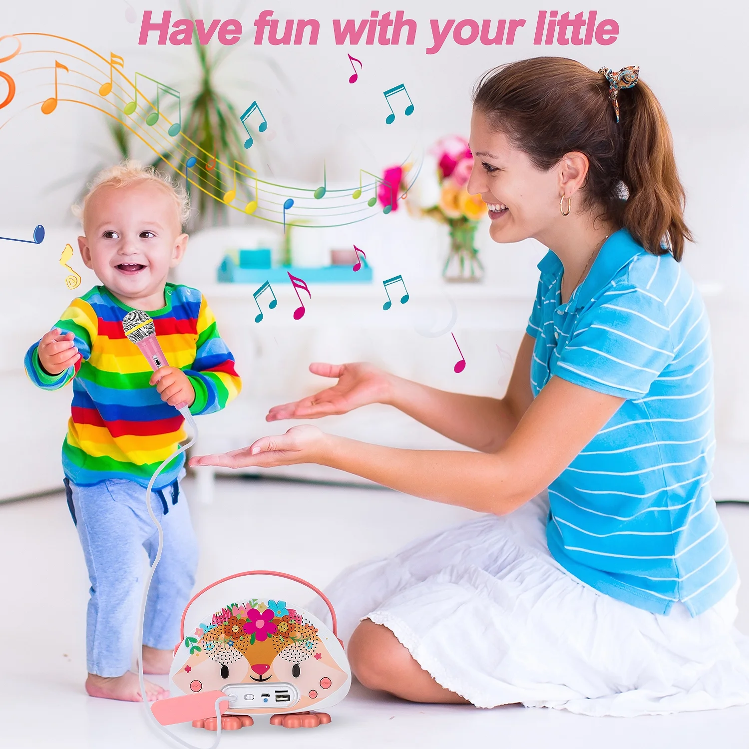 Toddler Karaoke Machine for Kids Karaoke Machine Box Children Singing Machine Karaoke Toys with Microphone Birthday Gifts Age 3-12 Years Old
