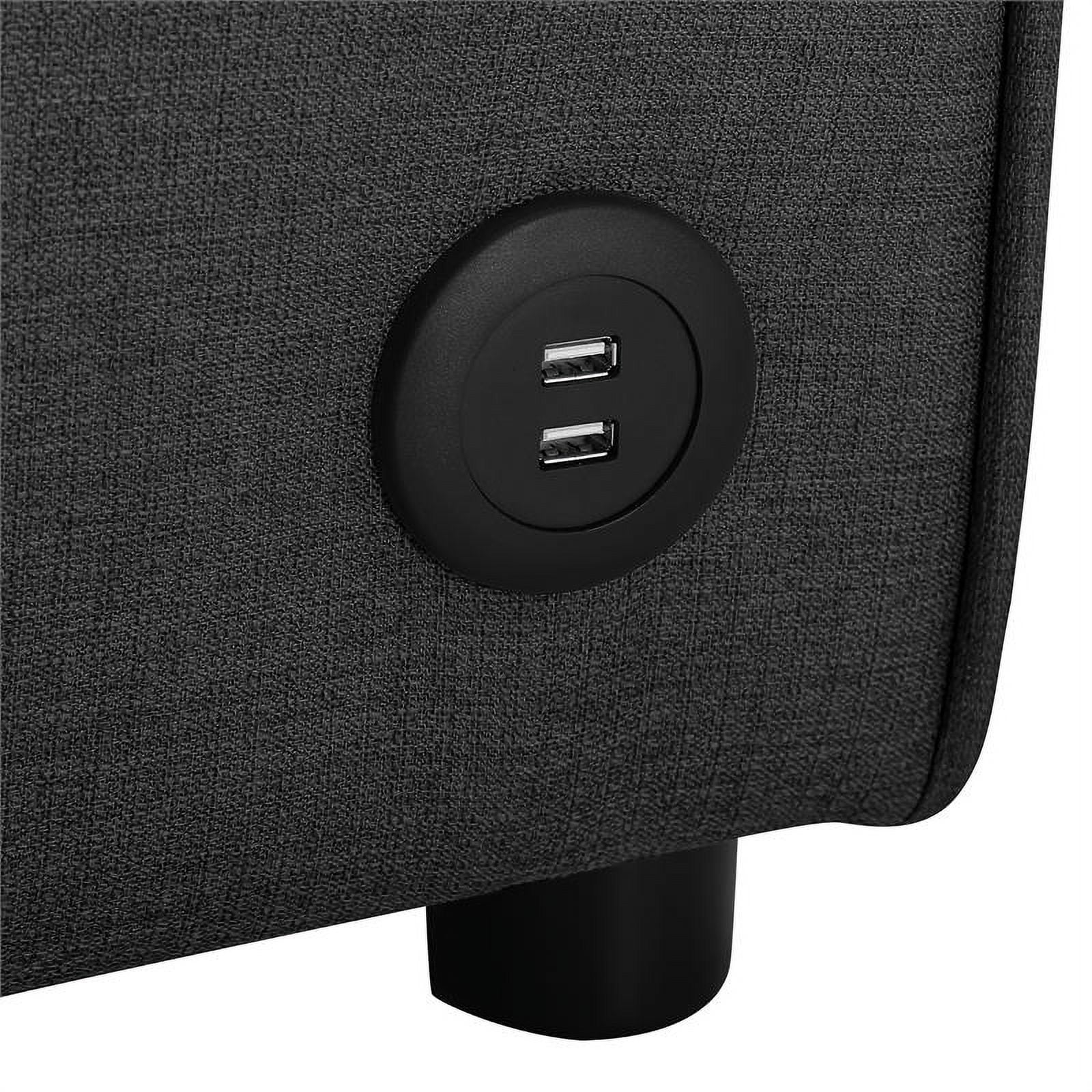 Serta Charleston Dream Lift Convertible in Charcoal Gray Fabric