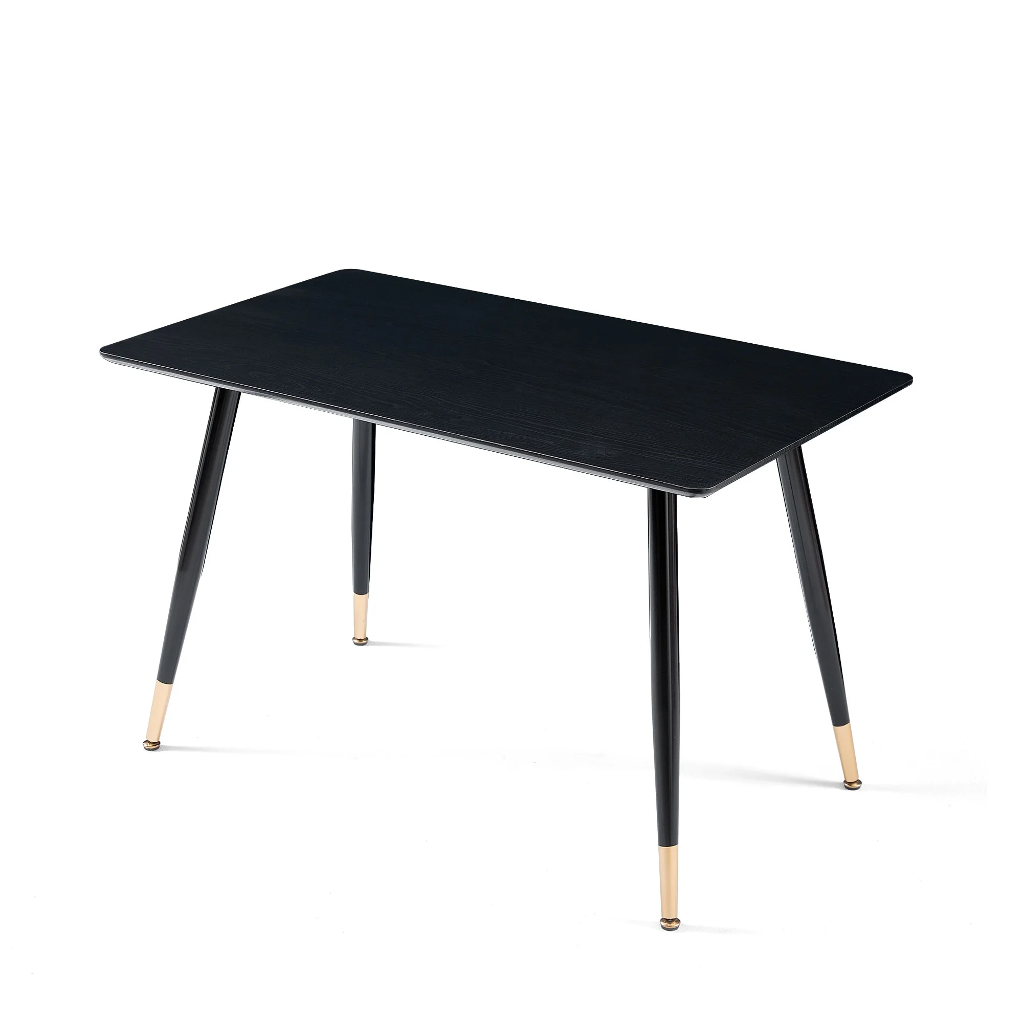 Modern and Contemporary Style Rectangular Dining Table with Metal Legs