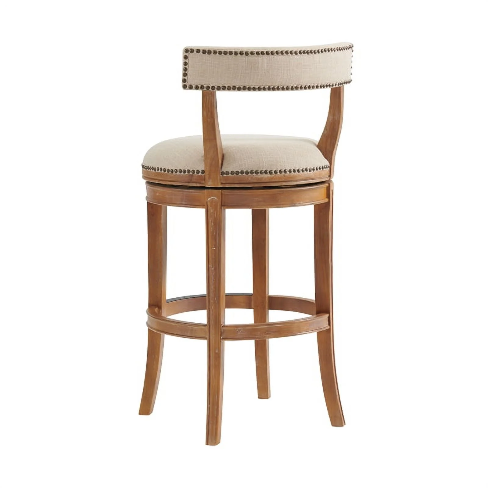 Hanover Swivel Bar Height Bar Stool - Weathered Brown and Beige - Set of 2