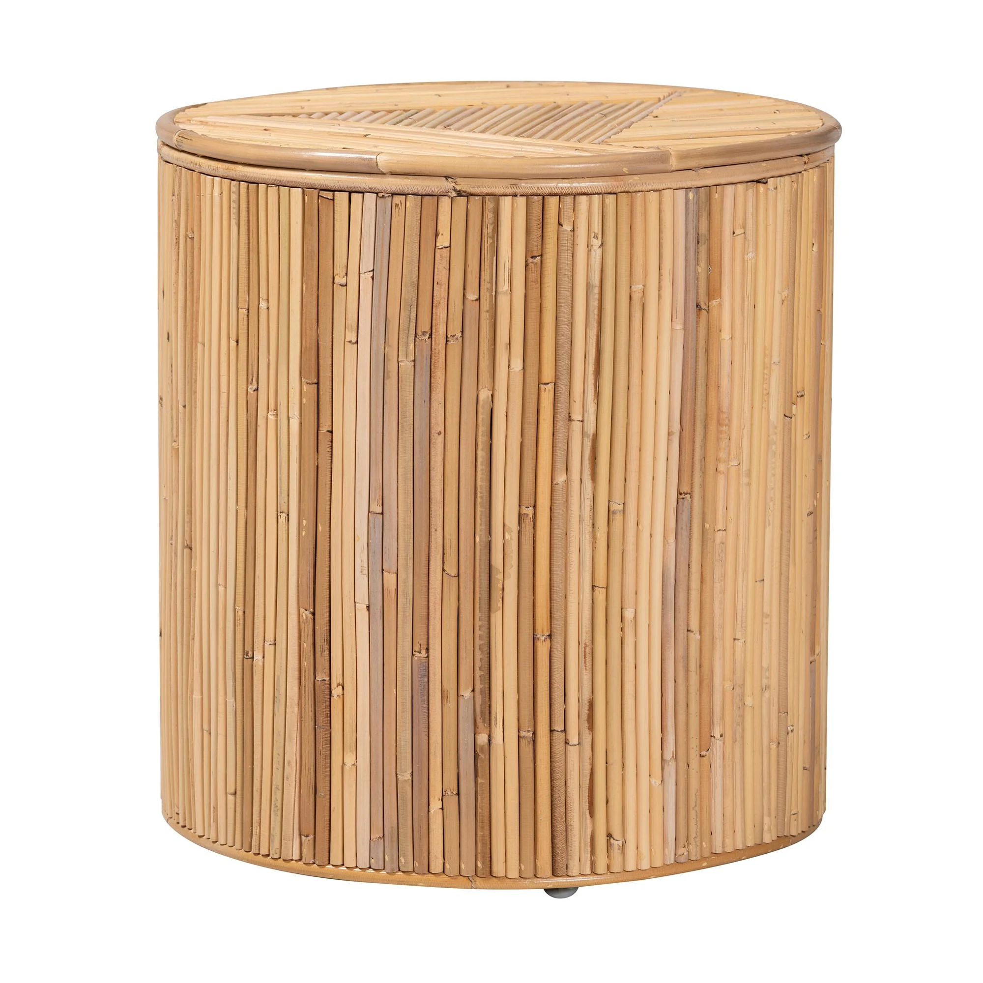 bali & pari Milagra Boho End Table, One Size, Light honey