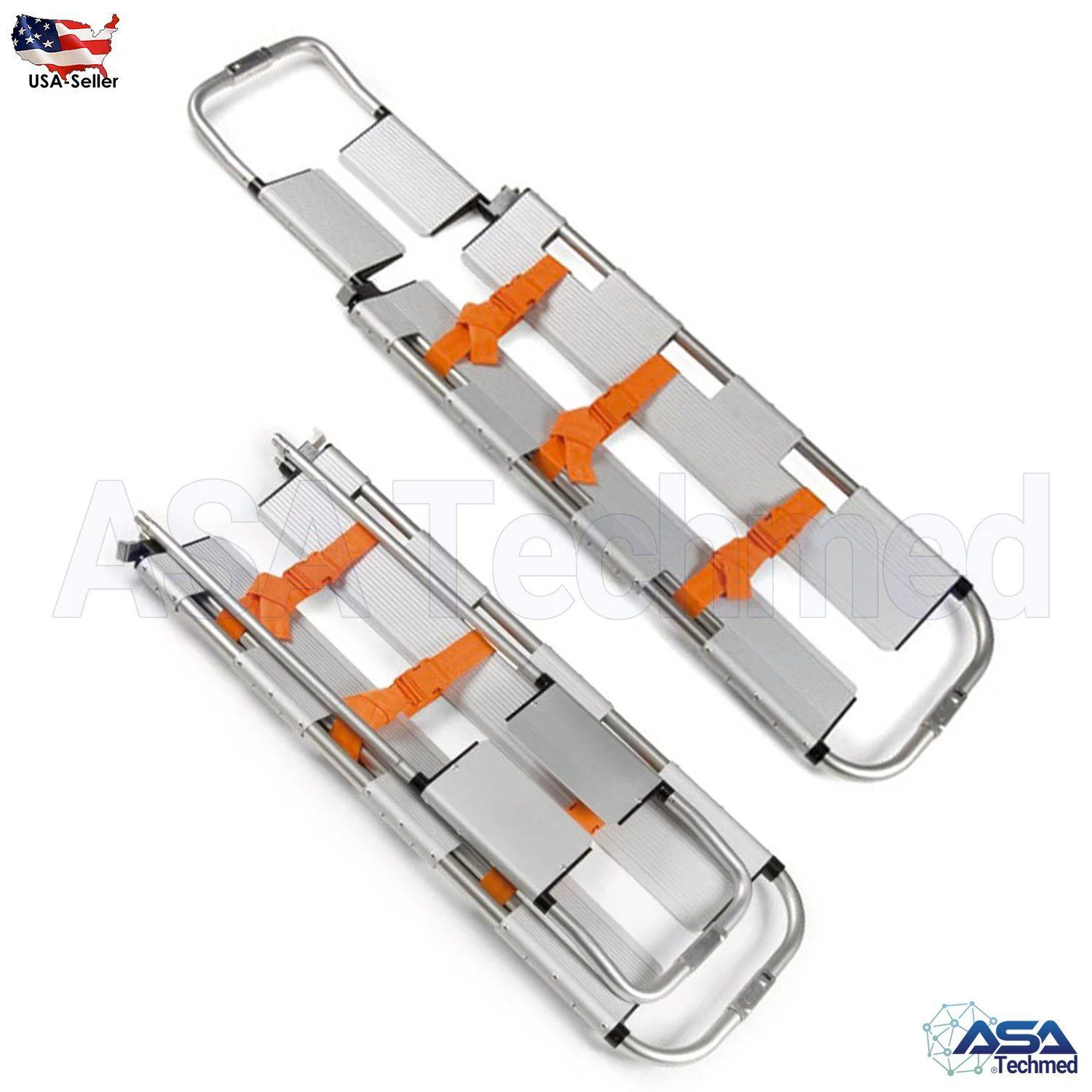 Scoop Stretcher Adjustable Lightweight Aluminum Medical Spine Board Backboard