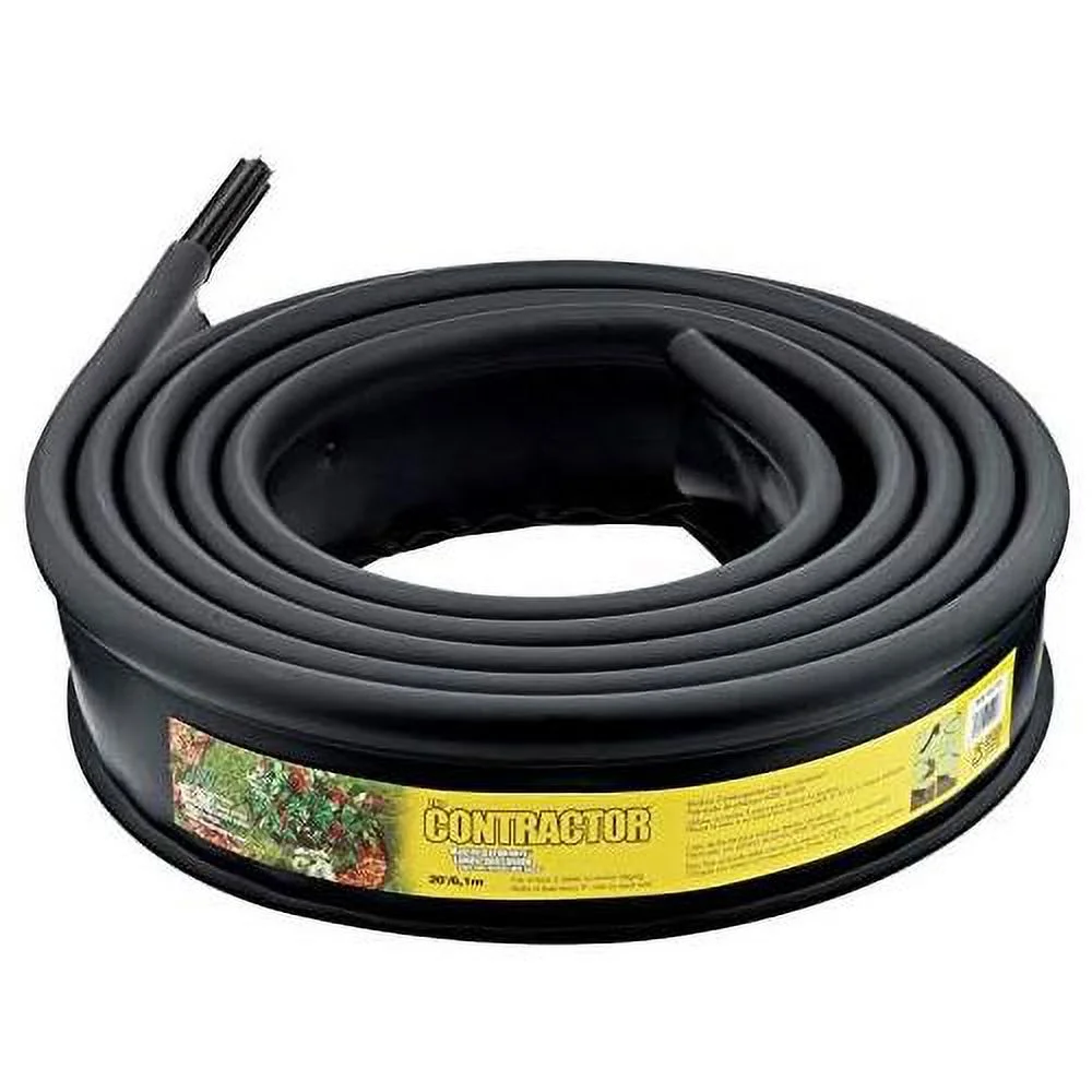 Plastics 25920 Contractor Landscape Edging 4 7/8 Inch By 20 Foot, Black