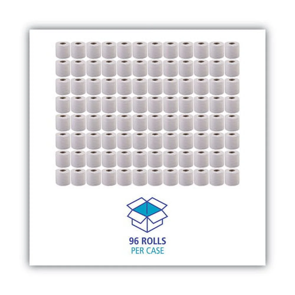 Two-Ply Toilet Tissue, Septic Safe, White, 4 X 3, 400 Sheets/roll, 96 Rolls/carton | Bundle of 2 Cartons