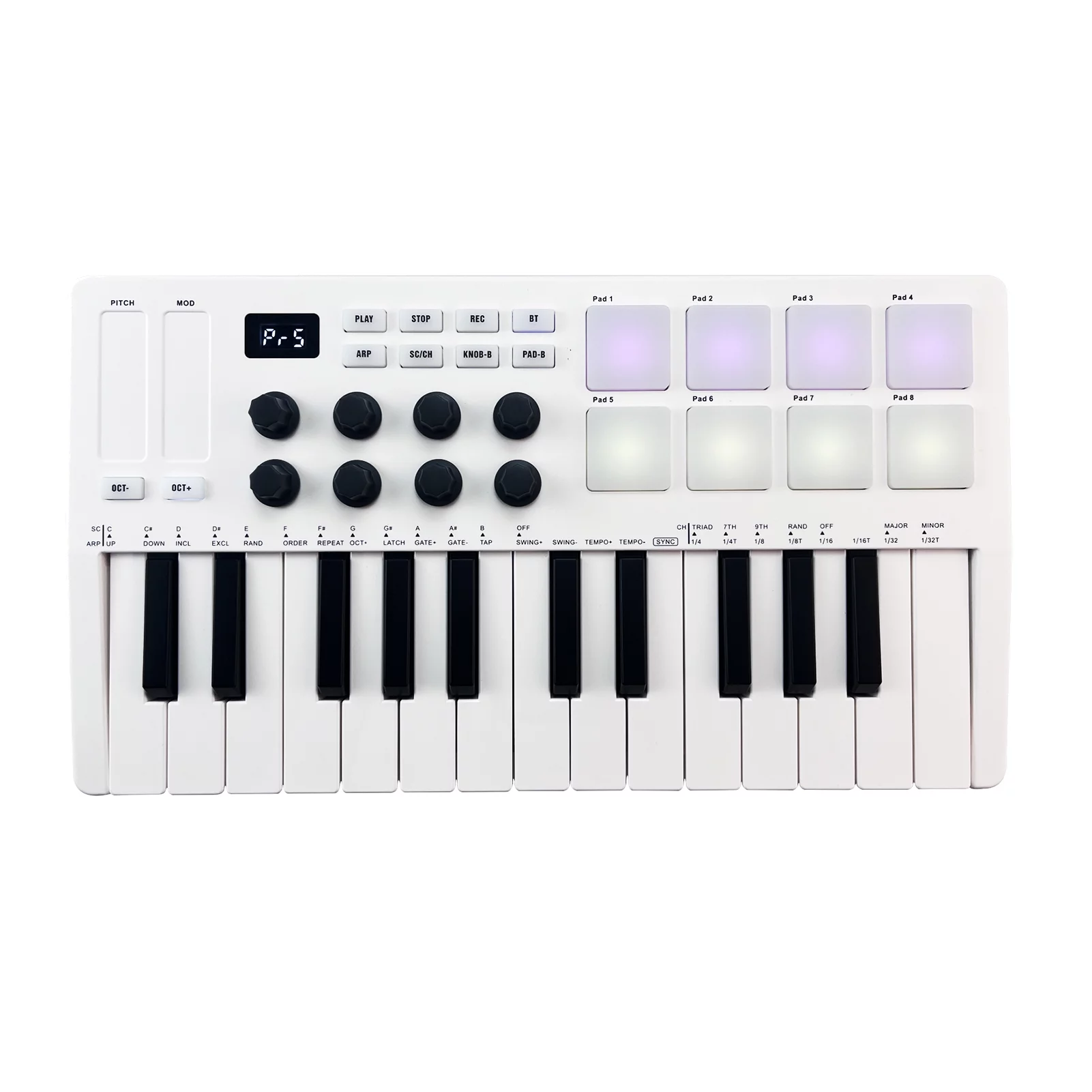 moobody 25,Key MIDI Control Keyboard , Velocity Sensitive USB Keyboard MIDI Controller for Studio Recording