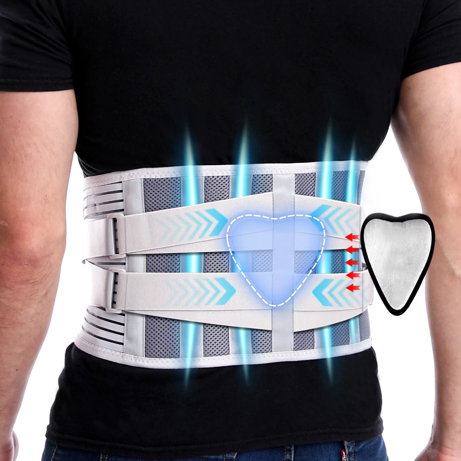 Teeuard  Back Brace for Men Women, Back Support Belt for Back Pain, Sciatica, Scoliosis Relief