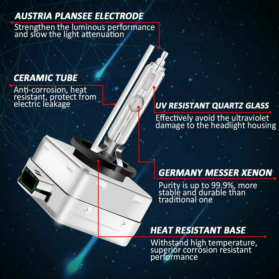 For 2012-2017 Ford Mustang Xenon light Bulbs D3S High Low Beam H11 Fog Lights 4x Bulbs Combo