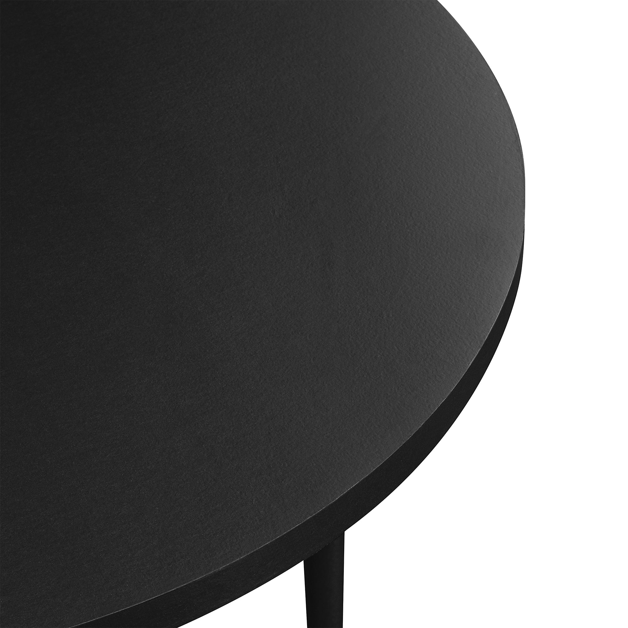 Walker Edison Modern Round Nesting Coffee Tables, Set of 3, Solid Black