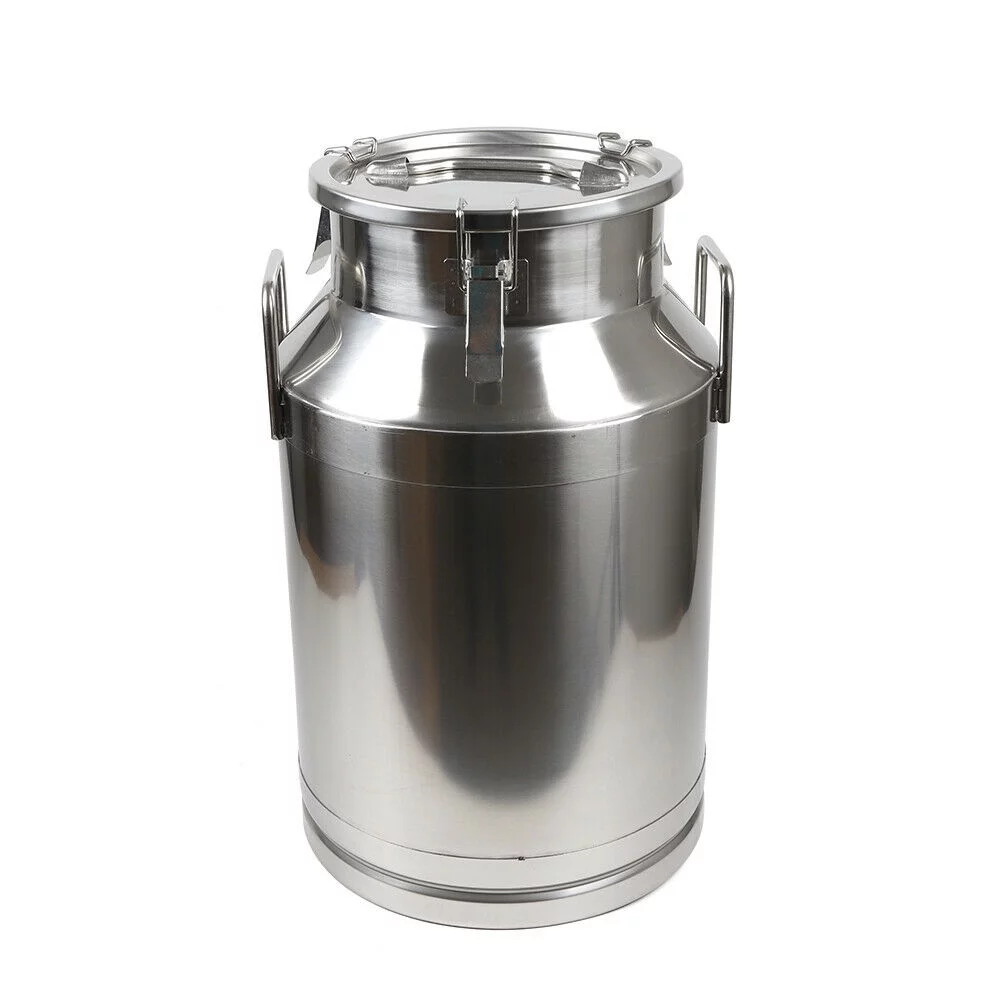 40L/10.56 Gallon Stainless Steel Milk Can - Heavy Duty Farm Milk Jug Milk Bucket