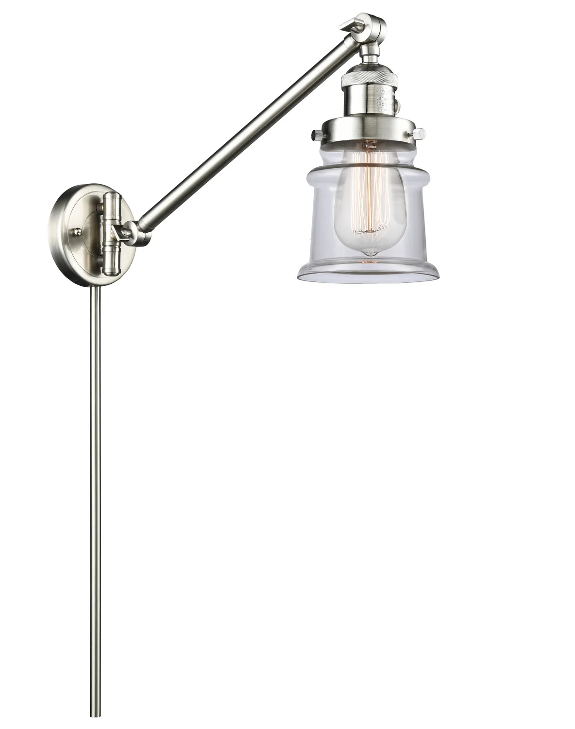 Innovations 237-SN-G182S-LED One Light Swing Arm from Franklin Restoration collection