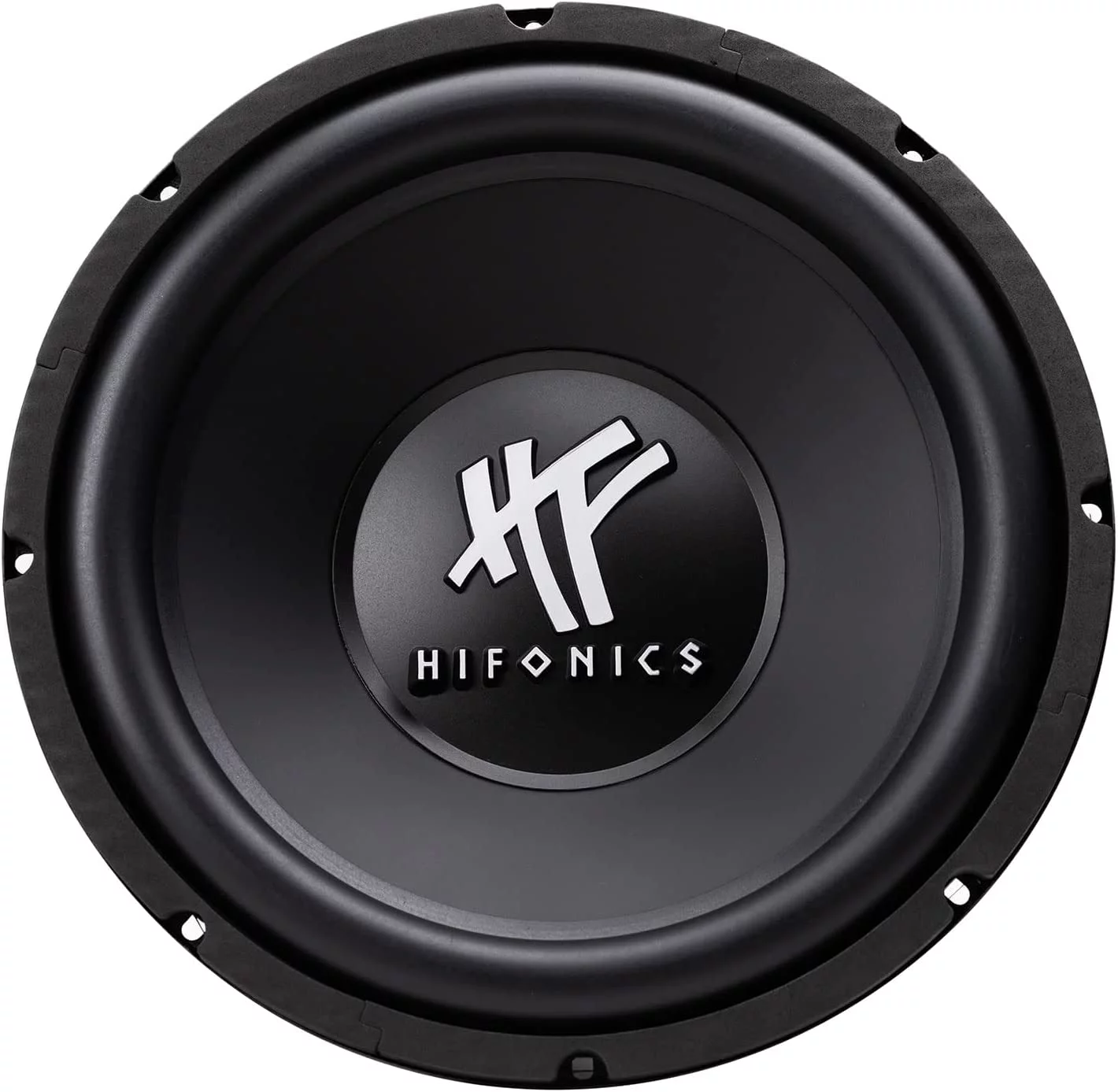 Hifonics Zeus 1200.1D Mono Amplifier with a Hifonics HFX12D4 Subwoofer, Silver Amplifier, Black Subwoofer
