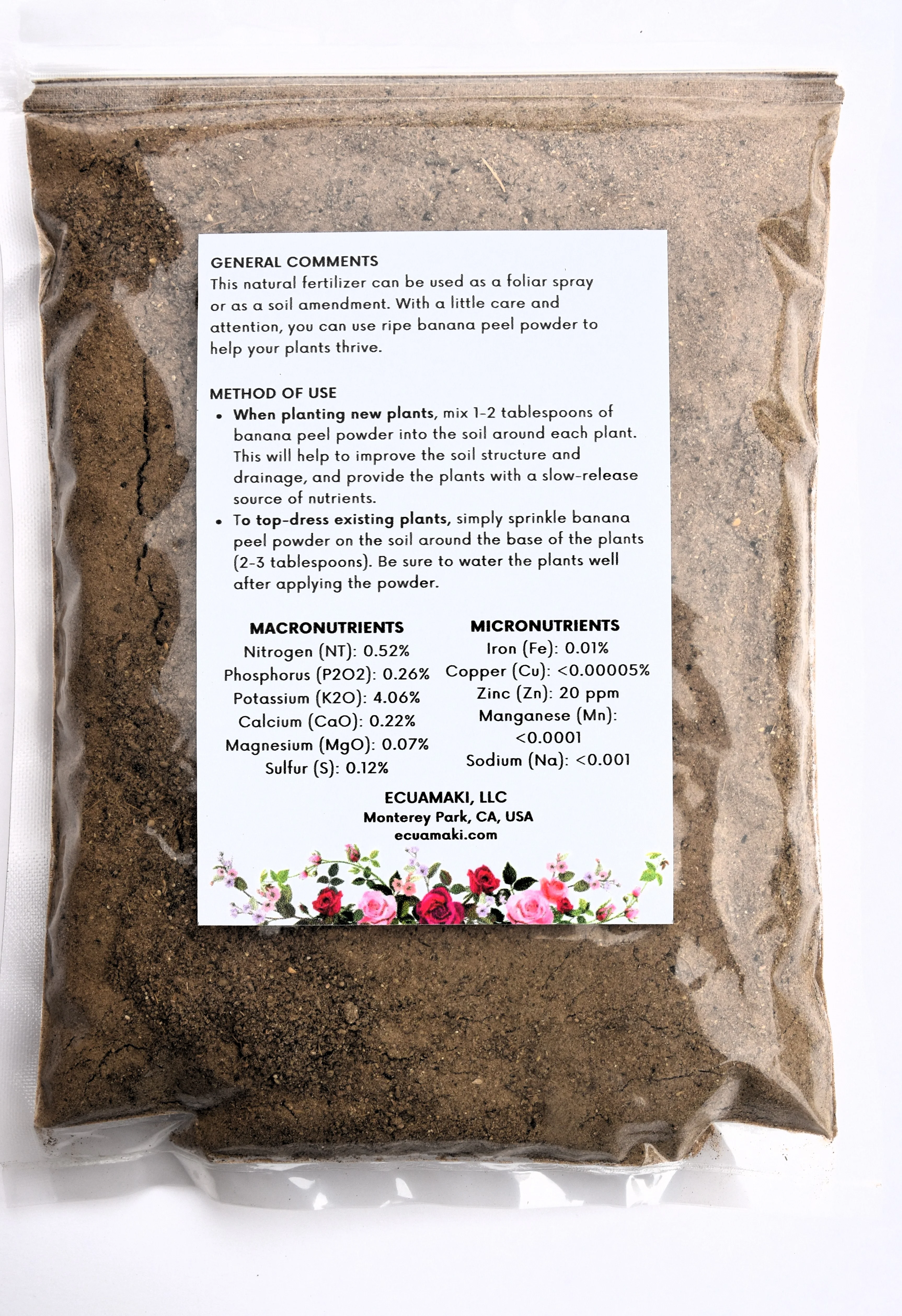 Peel Banana Powder Natural Fertilizer