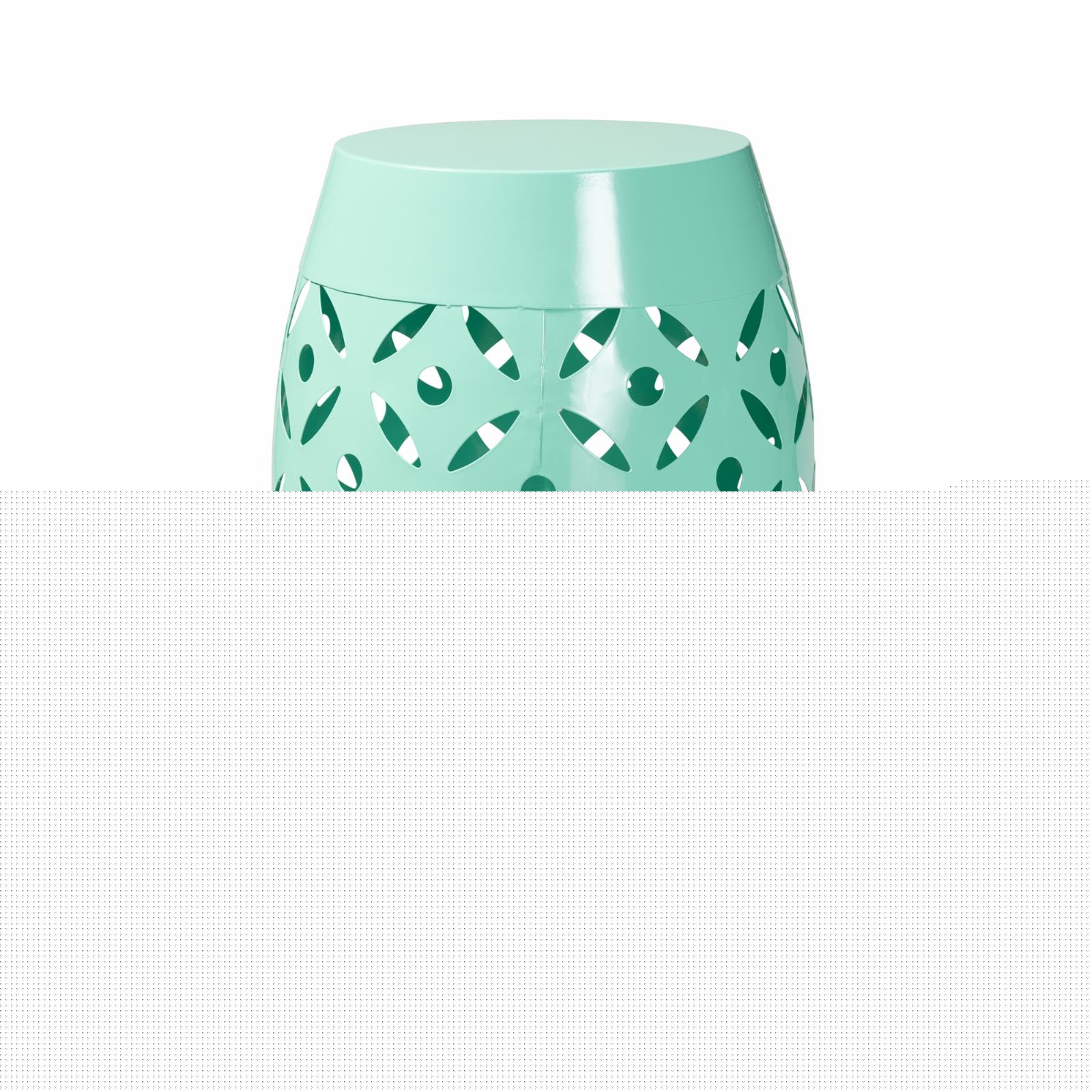 Baxton Studio Hallie Aqua Blue Finished Metal Outdoor Side Table