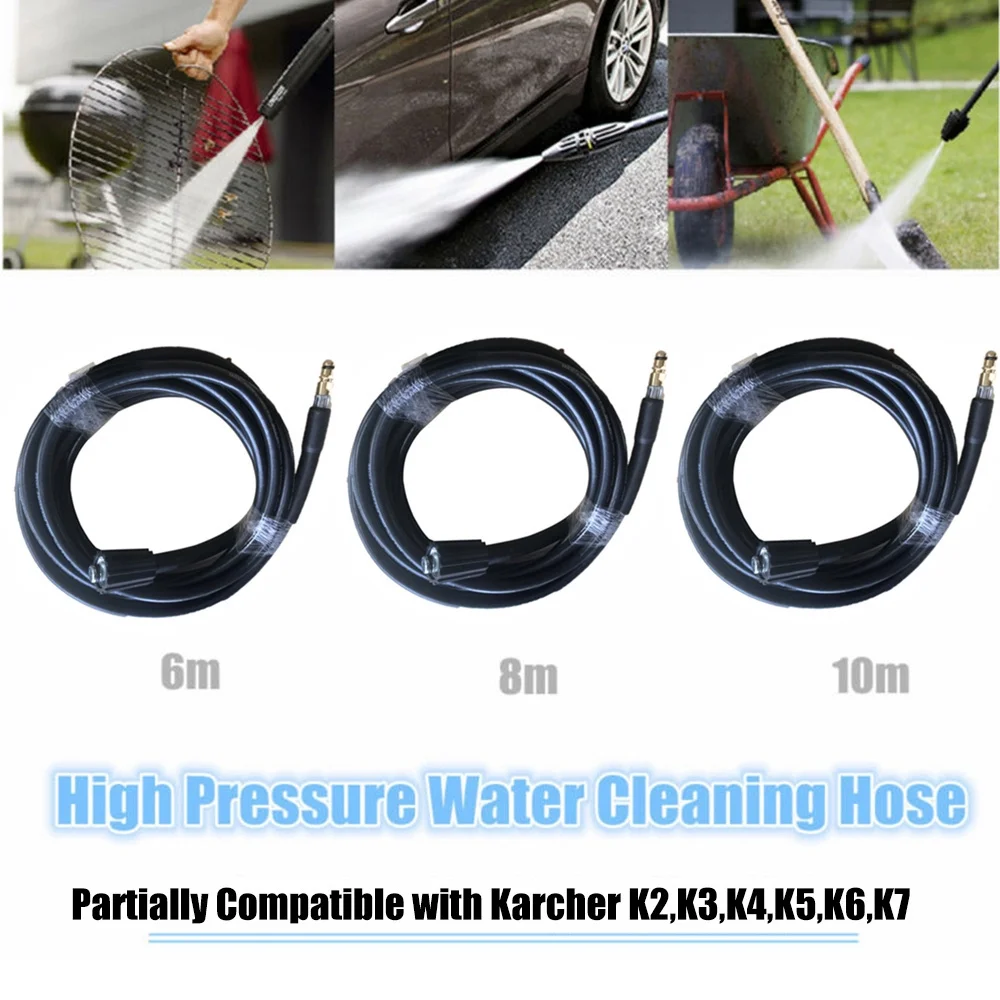 Vistreck 6m/8m/10m High Pressure Water Cleaning Hose Partially Compatible with K2 K3 K4 K5 Garden Vehicle Tools