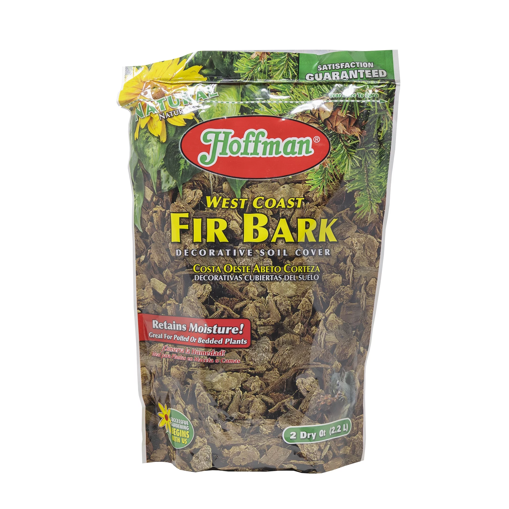 Hoffman West Coast Fir Bark Decorative Moisture Retainer for Plants, 2 Qts