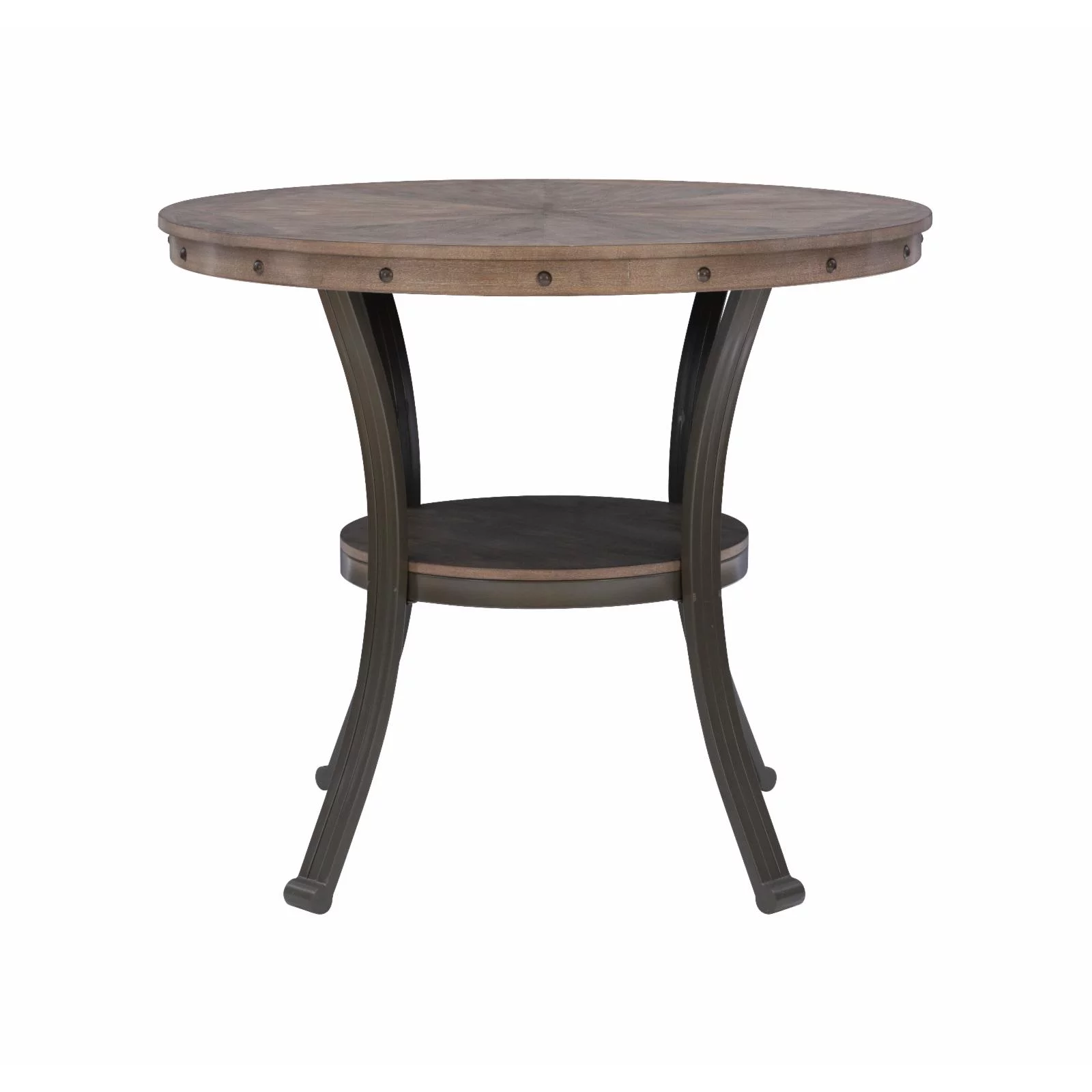 Powell Franklin 42 in. Round Pub Table - Pewter