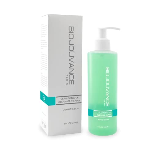 Bio Jouvance - Clarifying Gel Cleanser 5% AHA 8oz / 240ml - Face Skin Care Treatment