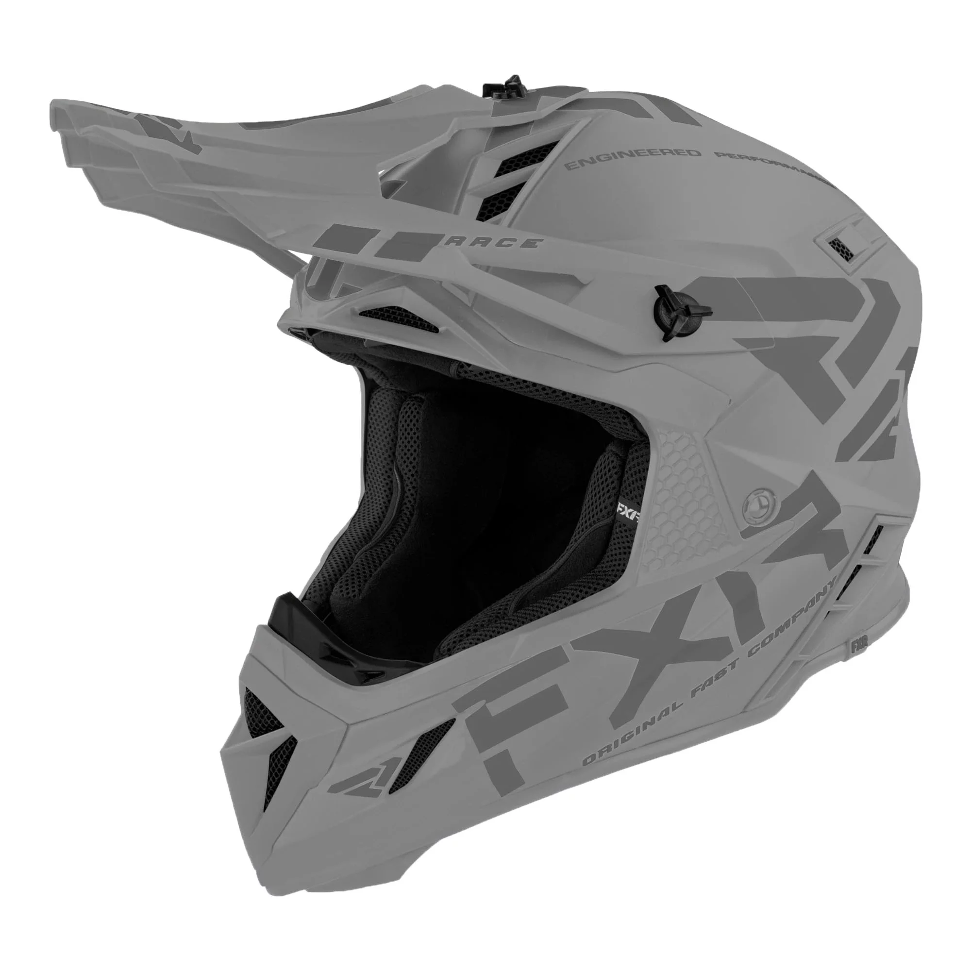 FXR  Helium Prime Helmet Quick Release Buckle 365 Vent Nose Guard Steel - X-Small - FMVSS 220601-0300-04