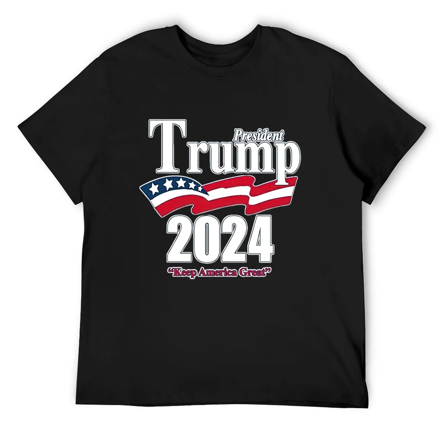 President Donald Trump 2024 Keep America Great Maga Gift Political Mens Graphic Long Sleeve T-Shirt Black Small