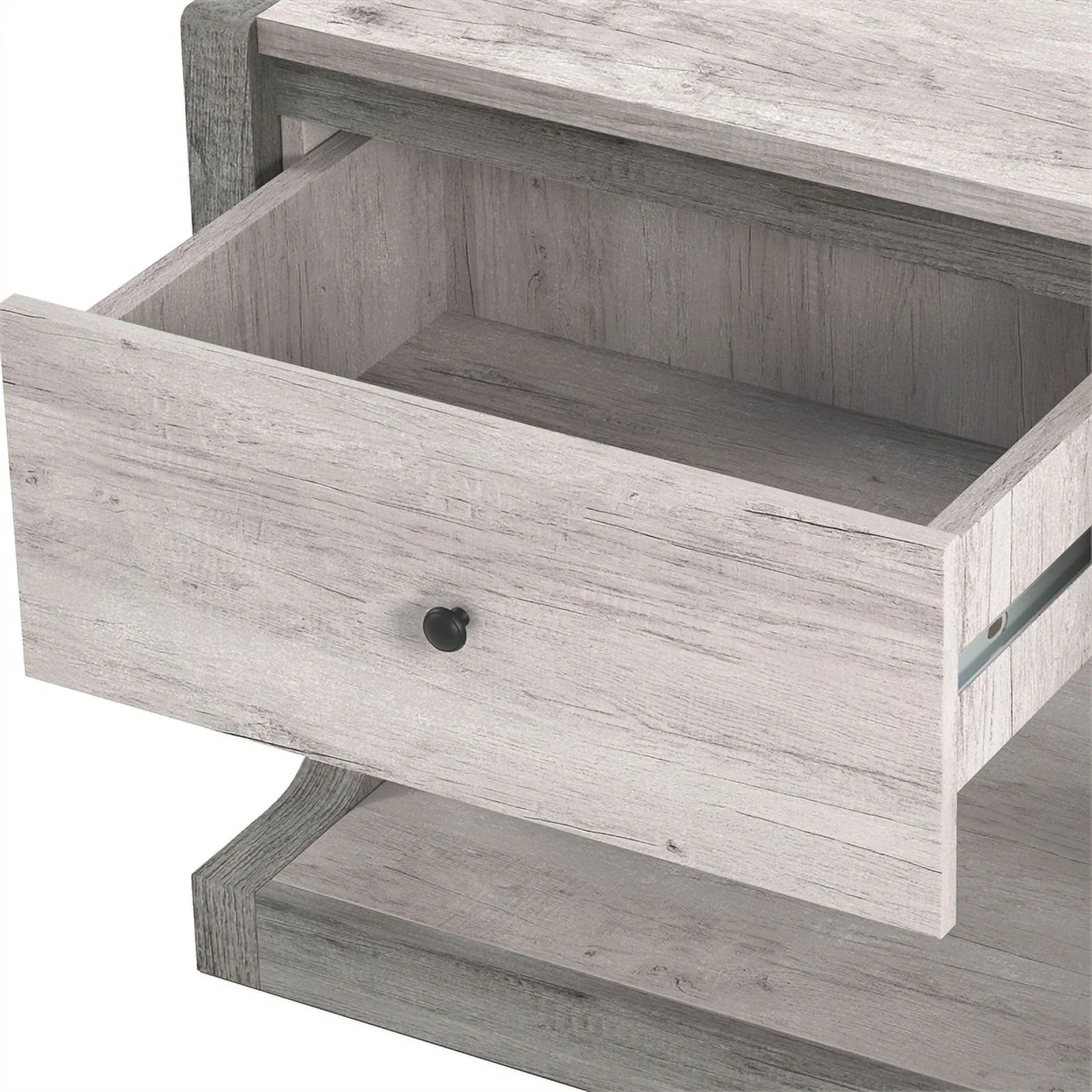 Furniture of America Tromb Wood 1-Drawer End Table with Shelf in White