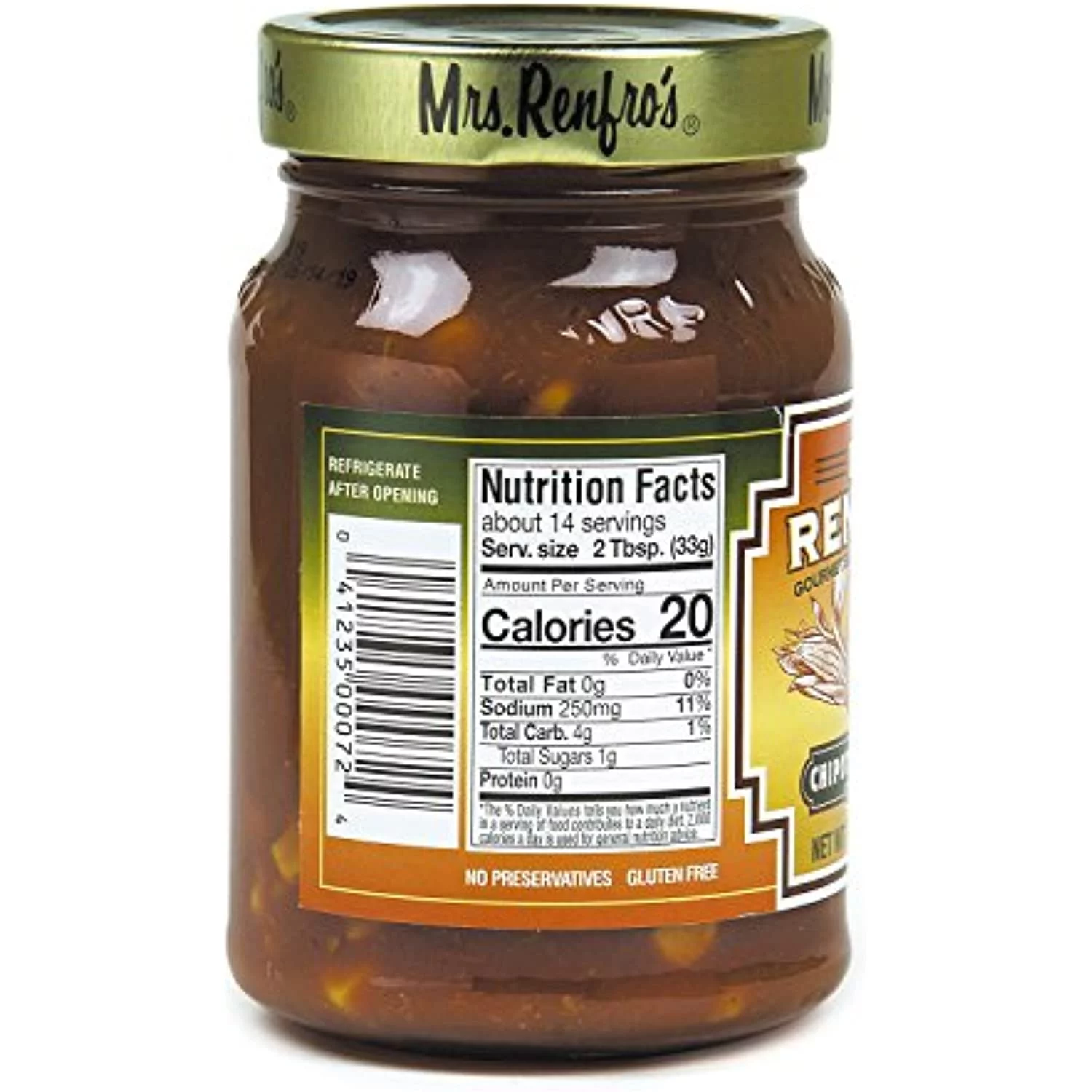 Mrs. Renfros Chipotle Corn Salsa, 16 Oz (4 Pack)