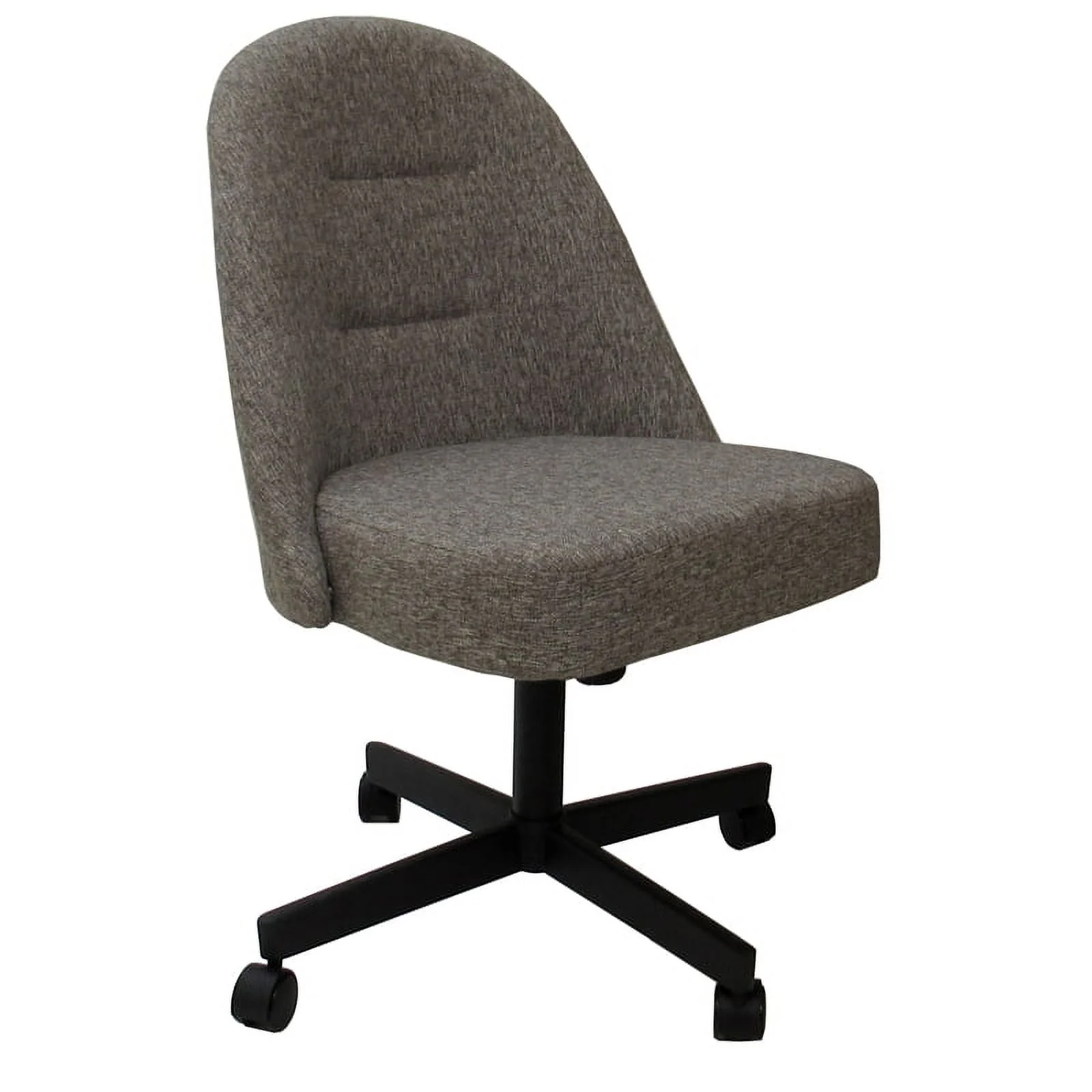 M-235 Dinette Swivel Metal Caster Chairs - Crackle Glass - Mojeva Grey - Black