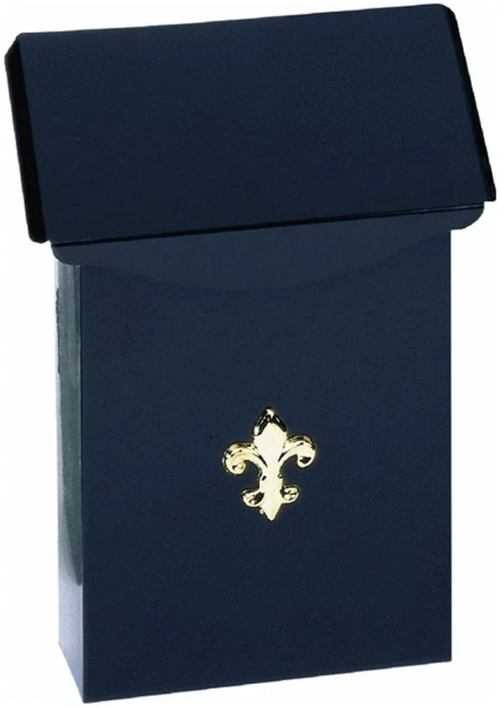 The Solar Group City Classic 6.3-in W x 9.8-in H Metal Black Wall Mount Mailbox