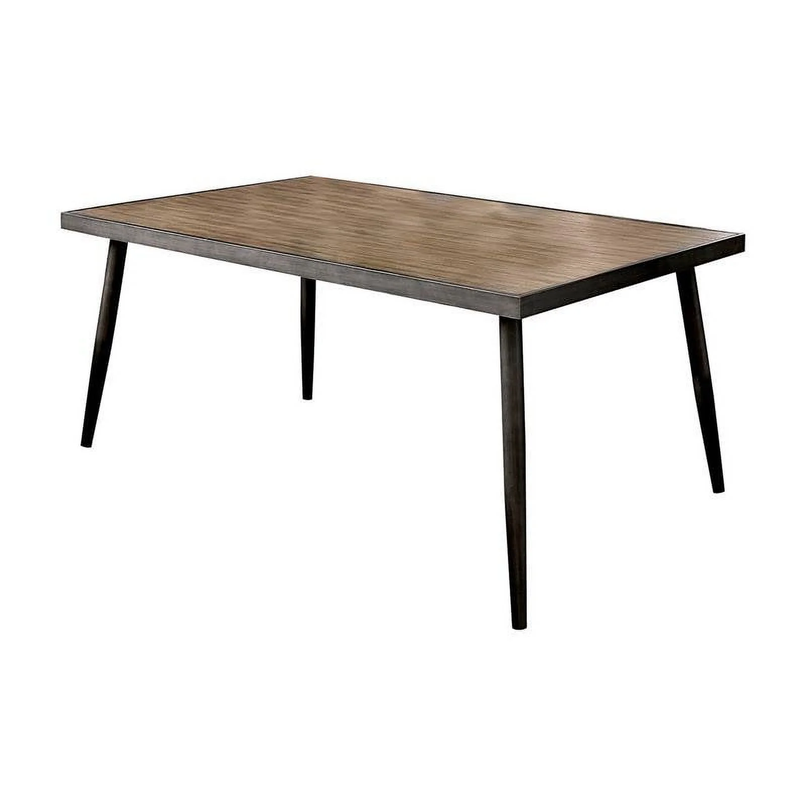 Furniture of America Janell Mid-century Metal 7-Piece Dining Table Set in Gray