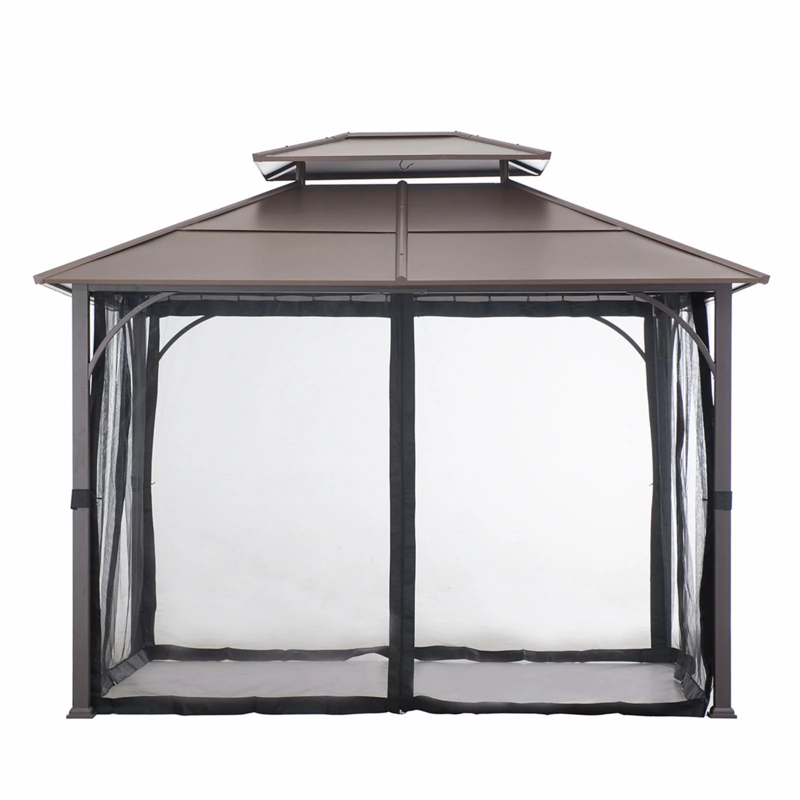 Sunjoy Hip 10 x 12 ft. 2 Tier Hardtop Steel Gazebo