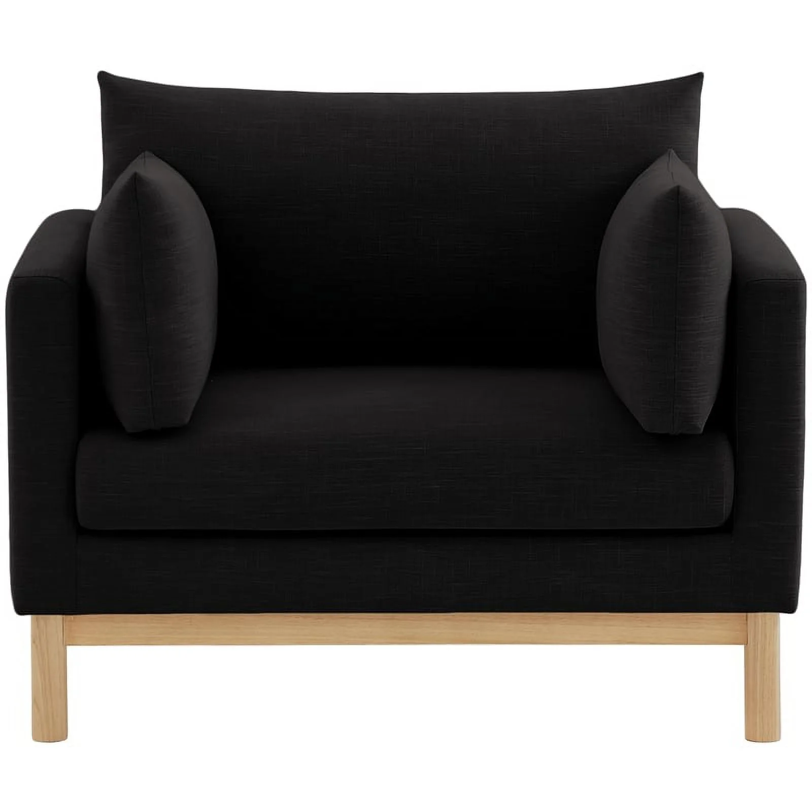 Meridian Furniture Langham Black Linen Textured Fabric Chair